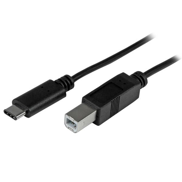 StarTech.com Câble USB-C vers USB-B de 2 m - USB Type-C - USB 2.0 - Câble USB - 24 pin USB-C (M) pour USB type B (M) - Thunderbolt 3 / USB 2.0 - 2 m - noir