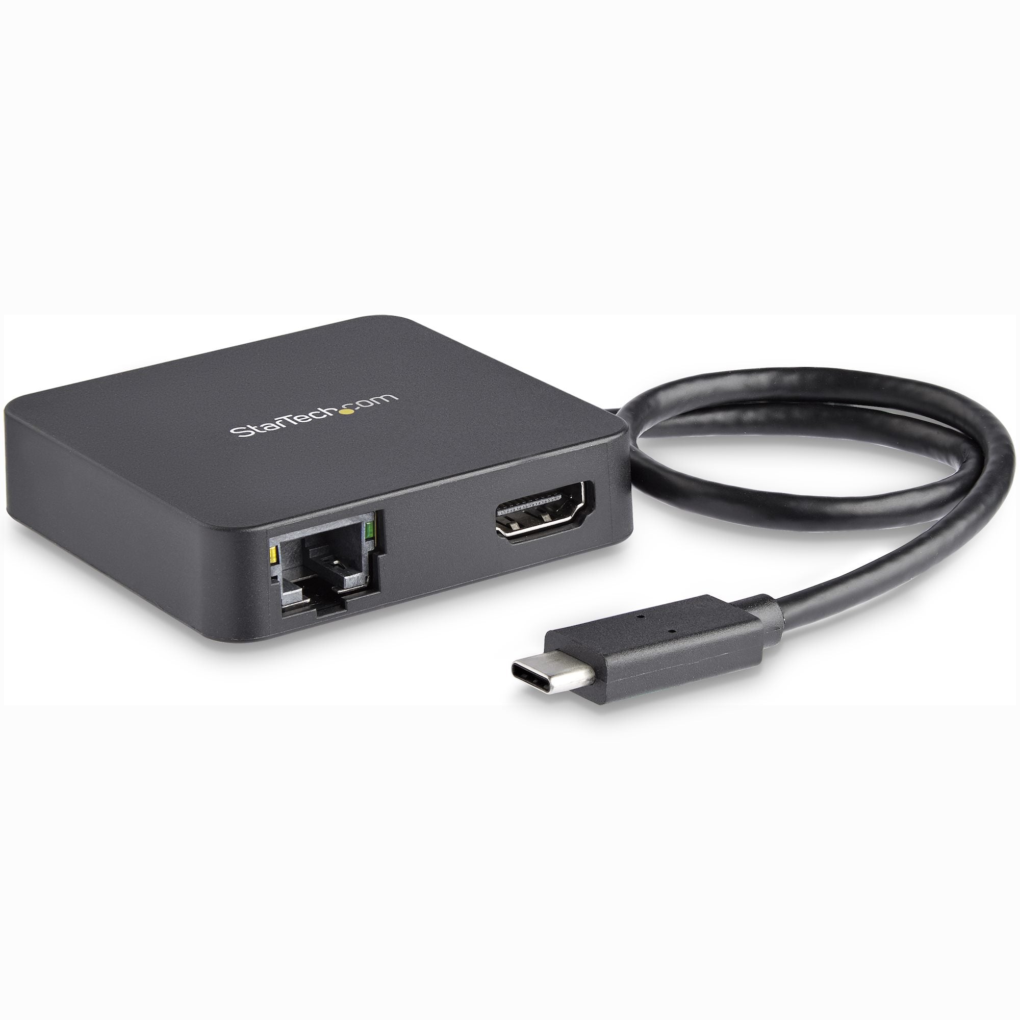 StarTech.com Adaptateur multiport USB-C pour ordinateur portable - Station d'accueil USB C avec HDMI 4K GbE USB 3.0 (USB-A) - Alimenté - Station d'accueil - USB-C / Thunderbolt 3 - HDMI - 1GbE - Conformité TAA