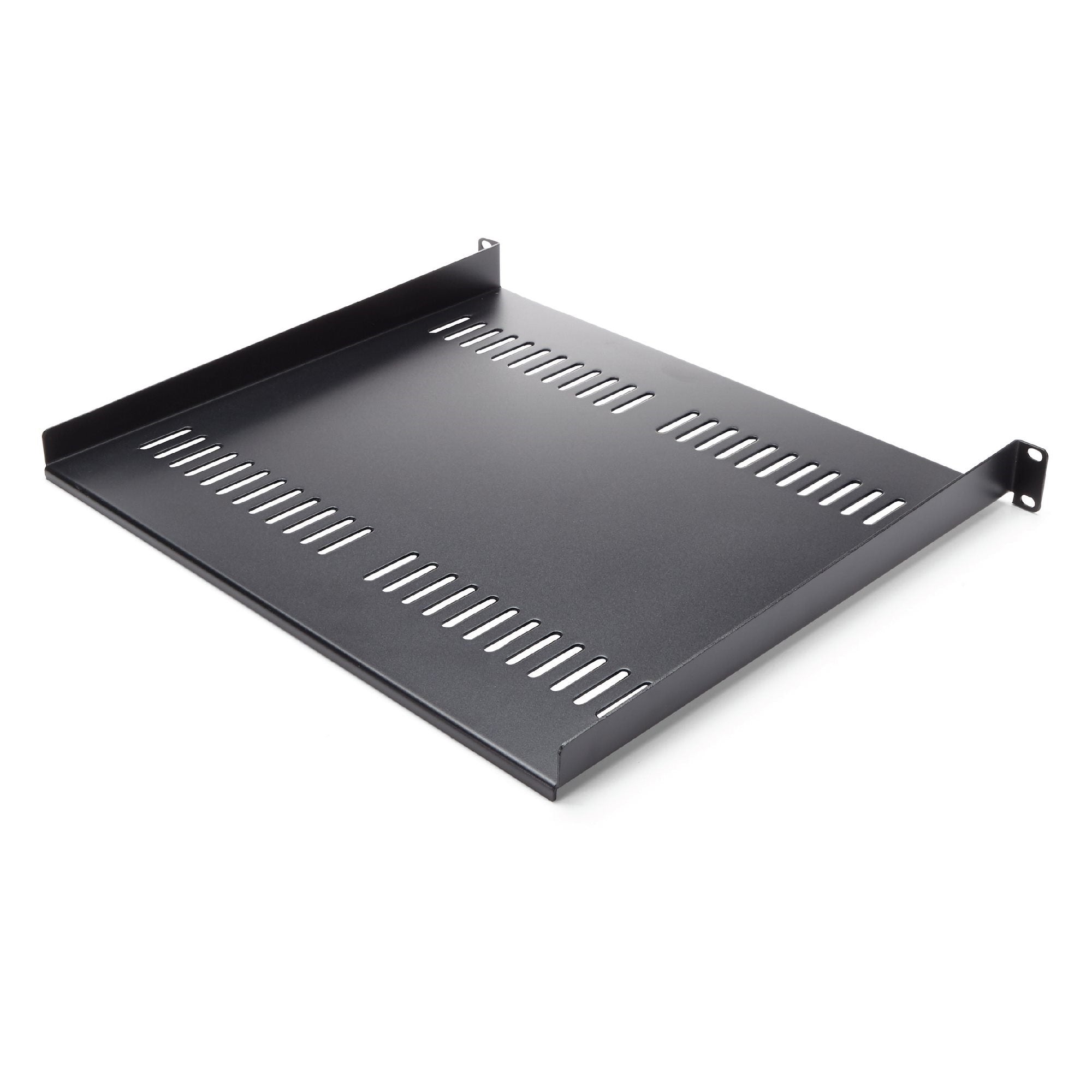 StarTech.com Étagère ventilée 1U pour armoire serveur - Profondeur de 400 mm - Étagère cantilever montable en rack - Acier (CABSHELF116V) - Étagère pour rack - noir - 1U - 16" - pour P/N: CABSHELF116