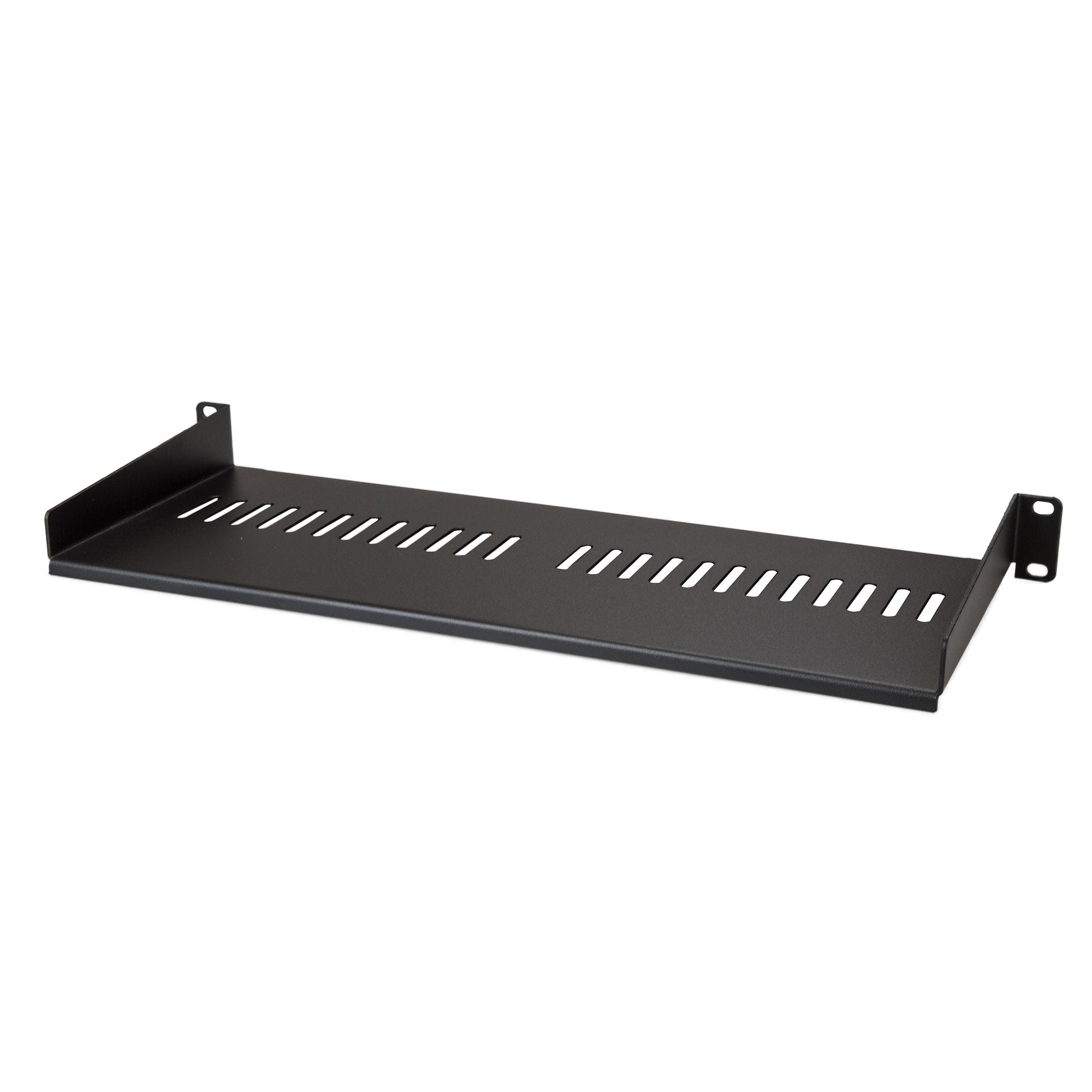 StarTech.com Étagère rack 1U - Ventilée - Profondeur de 175 mm - Acier - Étagère cantilever - Montable en armoire serveur (CABSHELF1U7V) - Étagère pour rack - noir - 1U - 7"