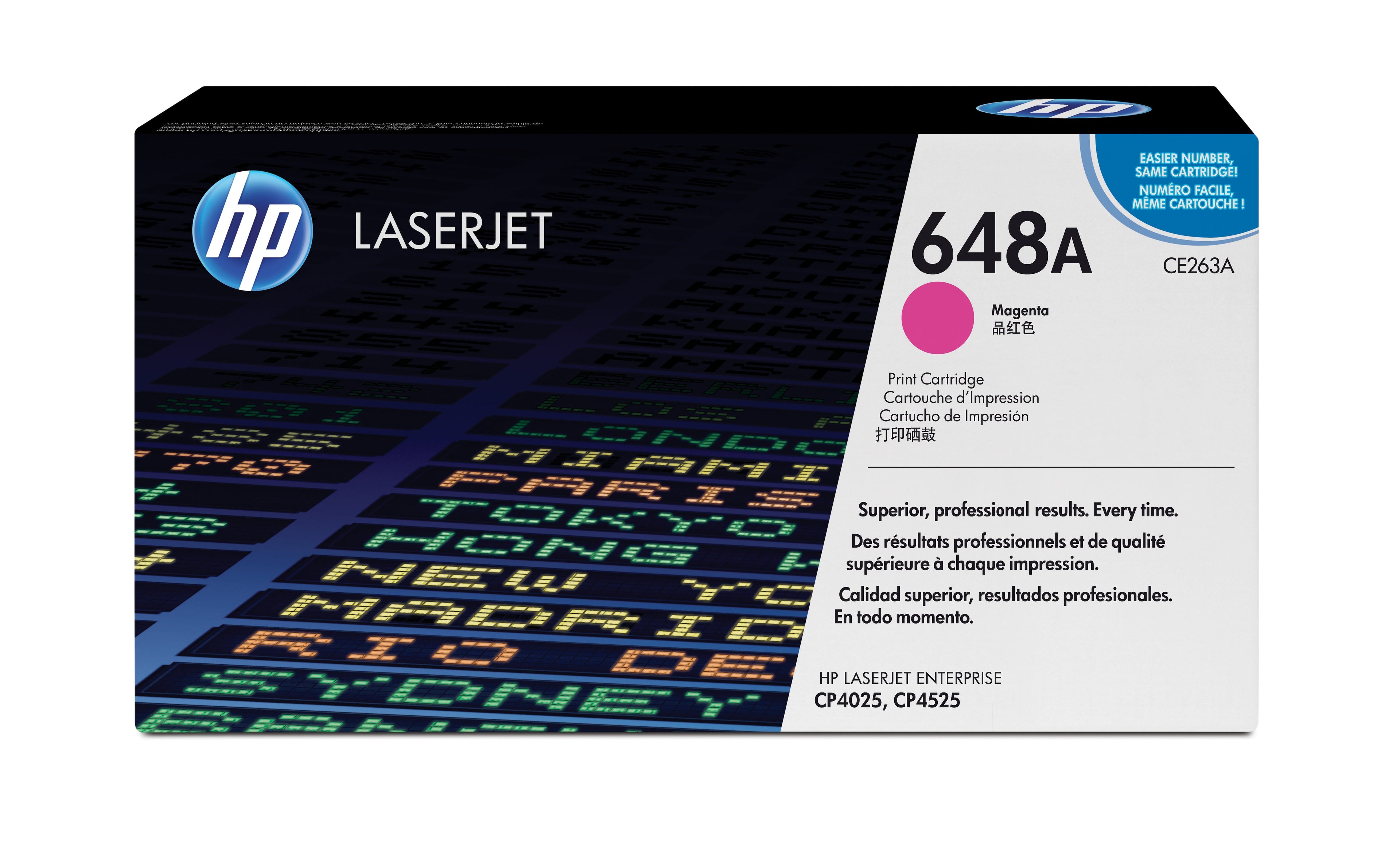 HP 648A - Magenta - original - LaserJet - cartouche de toner (CE263A) - pour Color LaserJet Enterprise CP4025dn, CP4025n, CP4525dn, CP4525n, CP4525xh