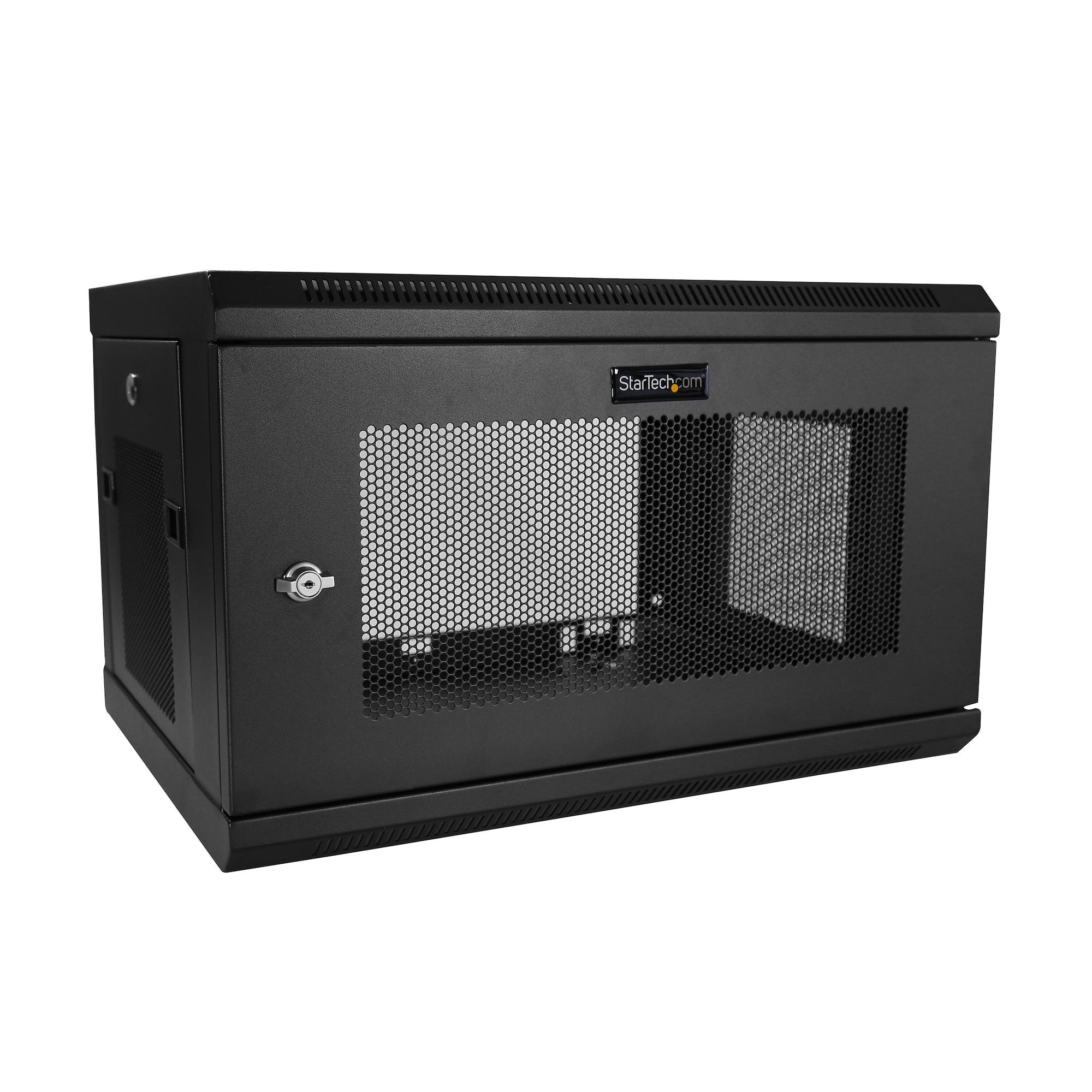 StarTech.com Rack serveur 6U à montage mural - Boîtier armoire serveur - Jusqu'à 42,9 cm de profondeur - Armoire réseau (RK616WALM) - Armoire de rack - montable sur mur - noir - 6U