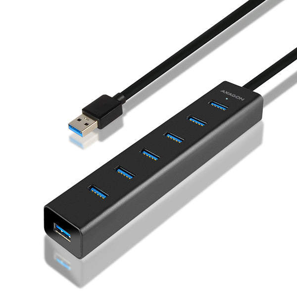 Hub USB 3.0 alimenté Axagon HUE-SA7BP - 7 ports (Noir)