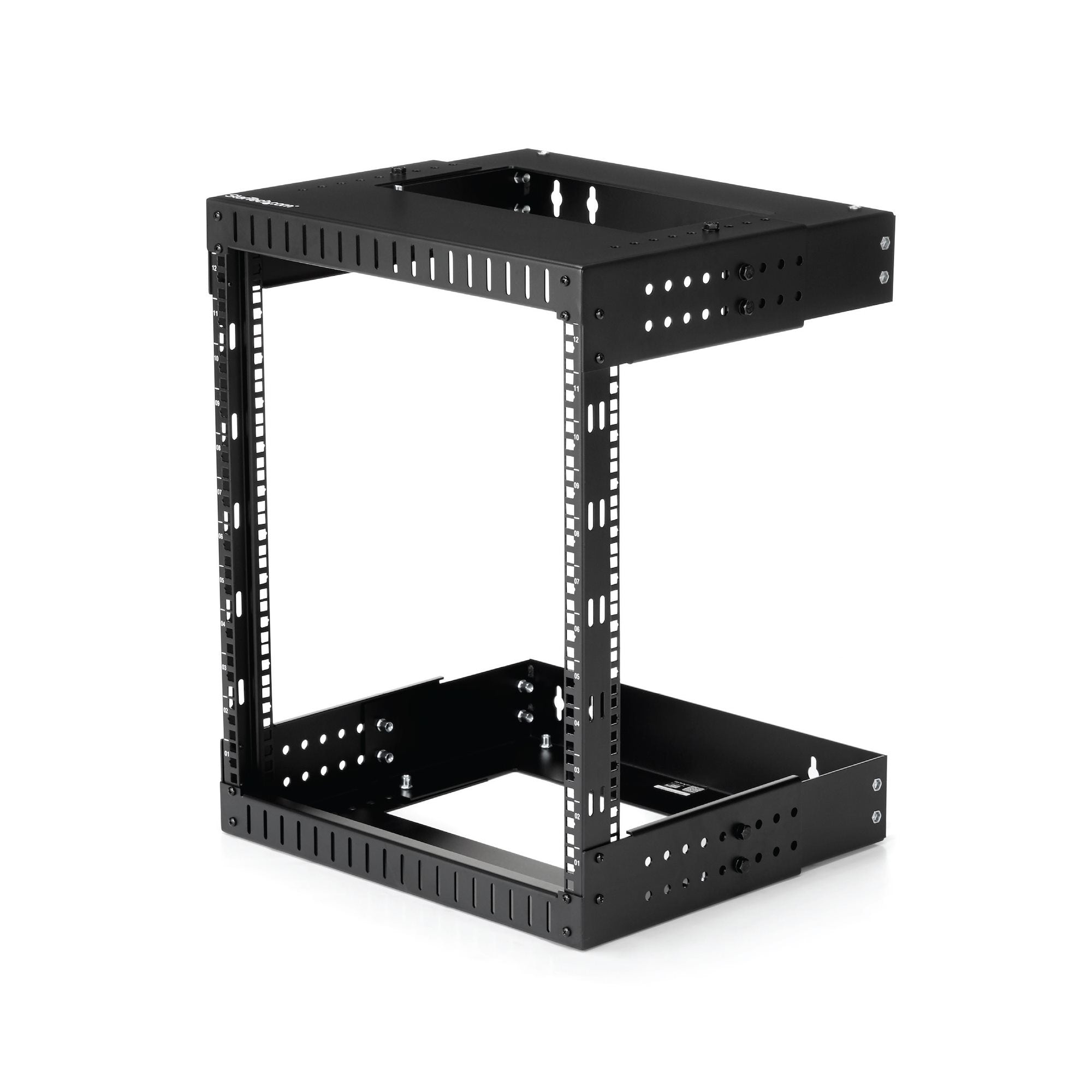 StarTech.com Rack serveur mural 12U - Armoire réseau - Prof. 30 à 50 cm - Rack - montable sur mur - noir - 12U - 20"