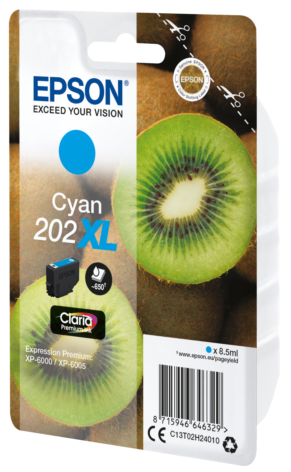 Cartouche d'encre originale Epson C13T02H24010 Cyan