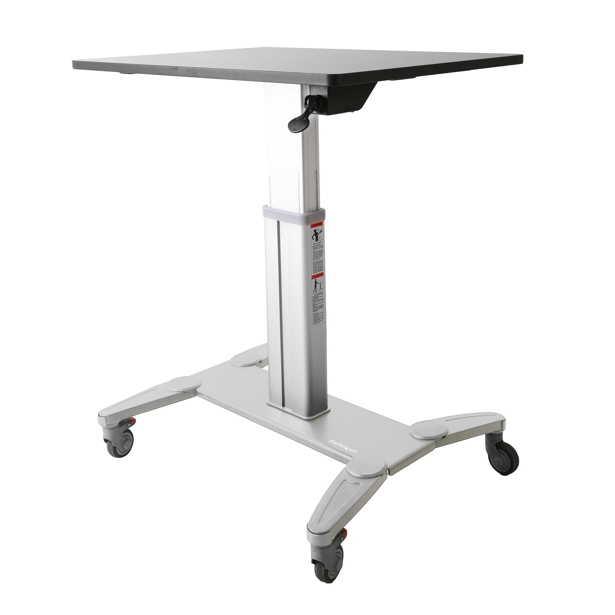 StarTech.com Bureau mobile - Poste de travail debout mobile - Hauteur réglable - Bureau roulant - Assis debout - Verrouillable (STSCART) - Pied - pour Ordinateur portable / clavier / souris - noir et argent - pour P/N: ARMTBLTDT, ARMTBLTIW, ARMTBLTUGN