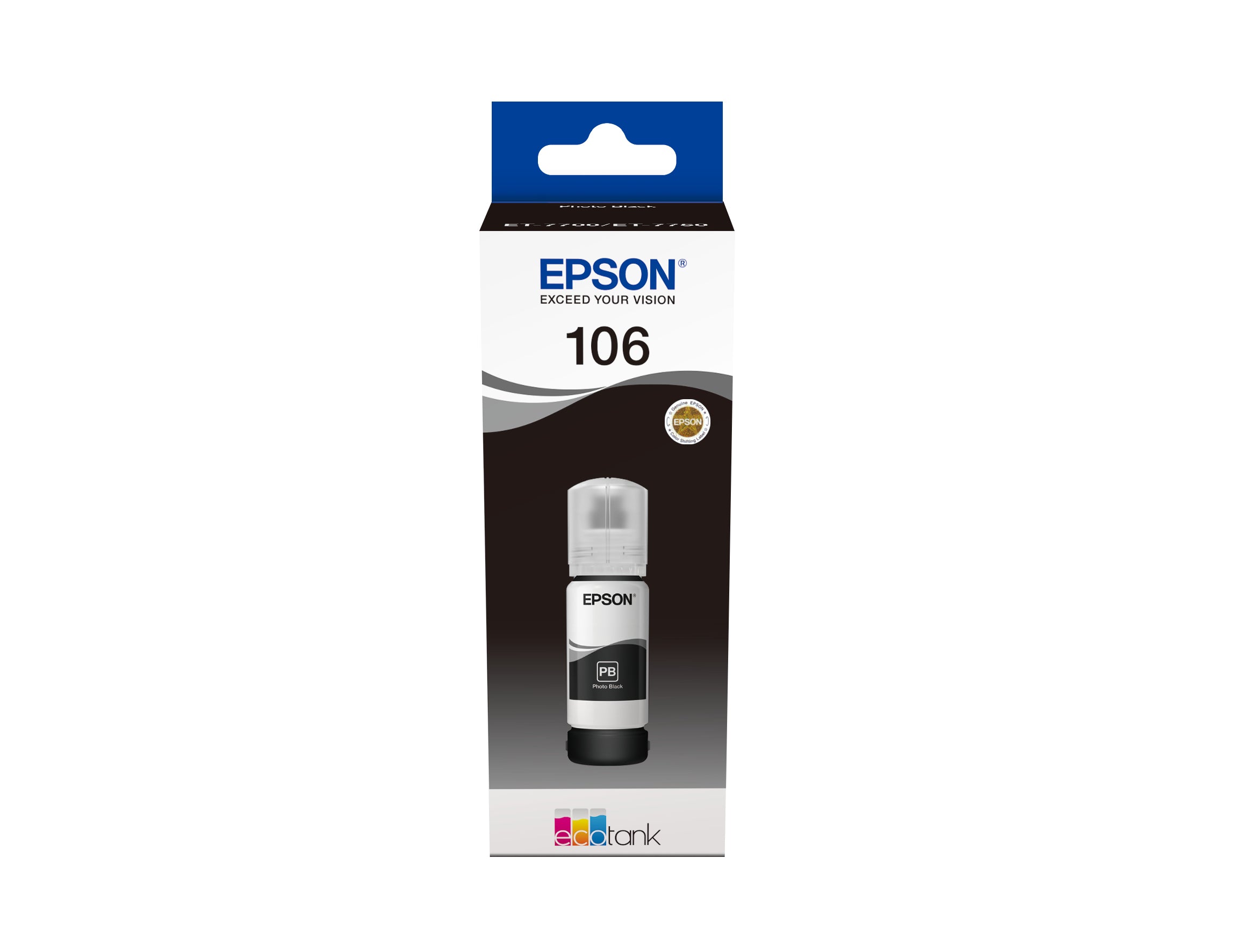 Cartouche d'Encre Compatible Epson 106 EcoTank Photo Black ink bottle 70 ml Noir