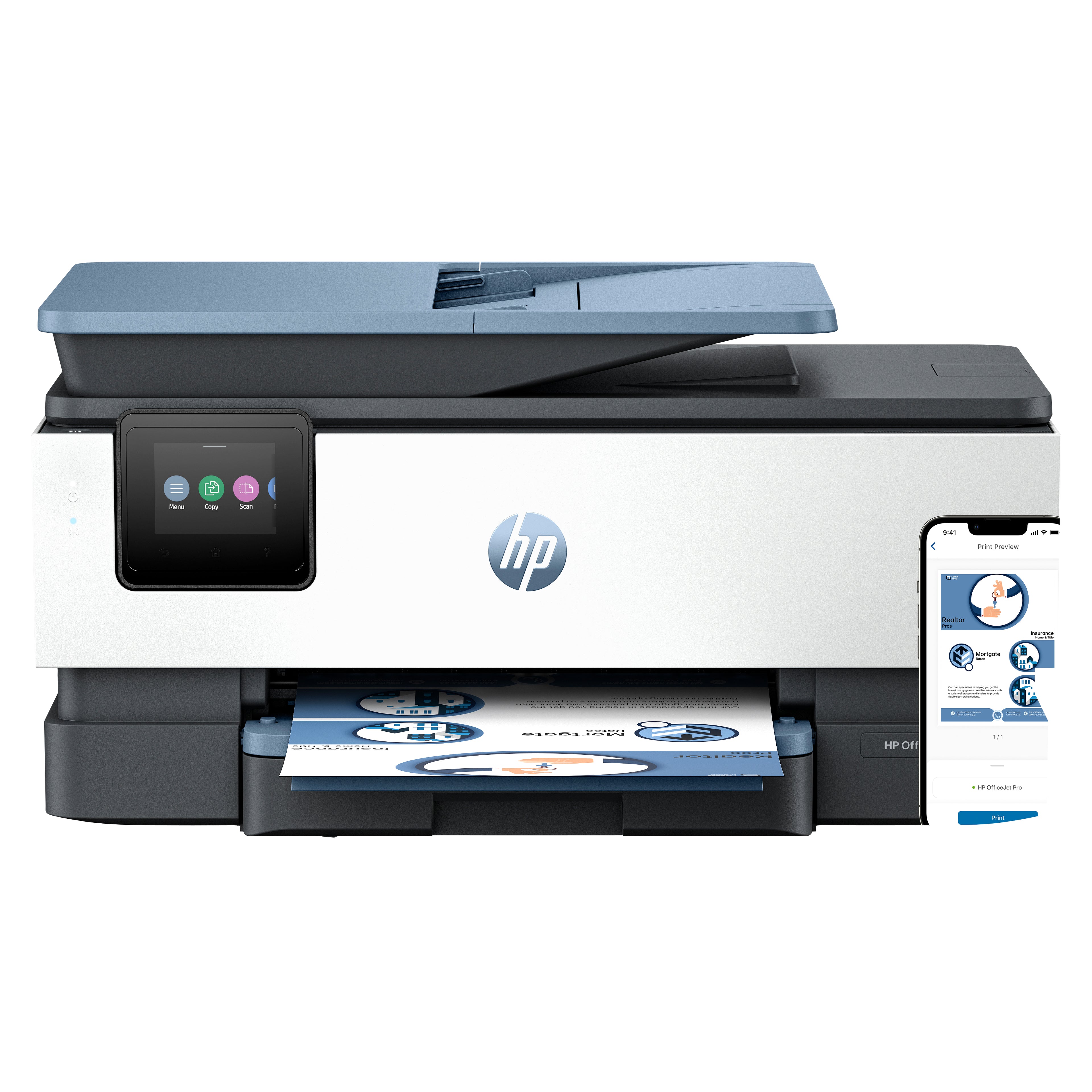HP Officejet Pro 8135e All-in-One - Imprimante multifonctions - couleur - jet d'encre - Legal (216 x 356 mm) (original) - A4/Legal (support) - jusqu'à 12 ppm (copie) - jusqu'à 20 ppm (impression) - 225 feuilles - 33.6 Kbits/s - USB 2.0, hôte USB, Wi-Fi(ac