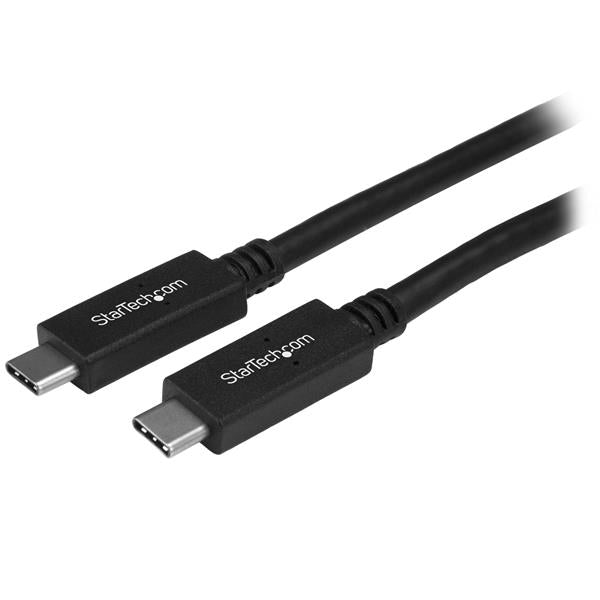 StarTech.com Câble USB-C vers USB-C de 50 cm - Cordon USB Type C vers USB Type C - M/M - USB 3.1 (10Gb/s) - Câble USB - 24 pin USB-C (M) droit pour 24 pin USB-C (M) droit - USB 3.1 Gen 2 / Thunderbolt 3 / DisplayPort 1.2 - 50 cm - support 4K - noir - pour