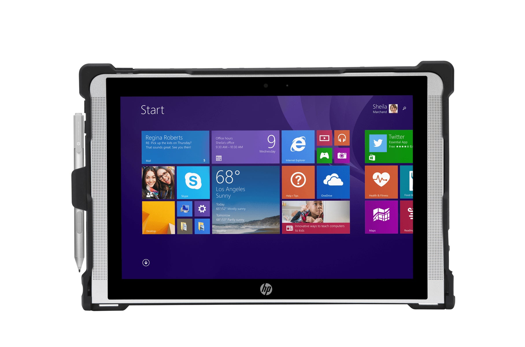 Étui de protection (Housse) à rabat Targus pour HP x2 210 G2 10,1"max (Noir)