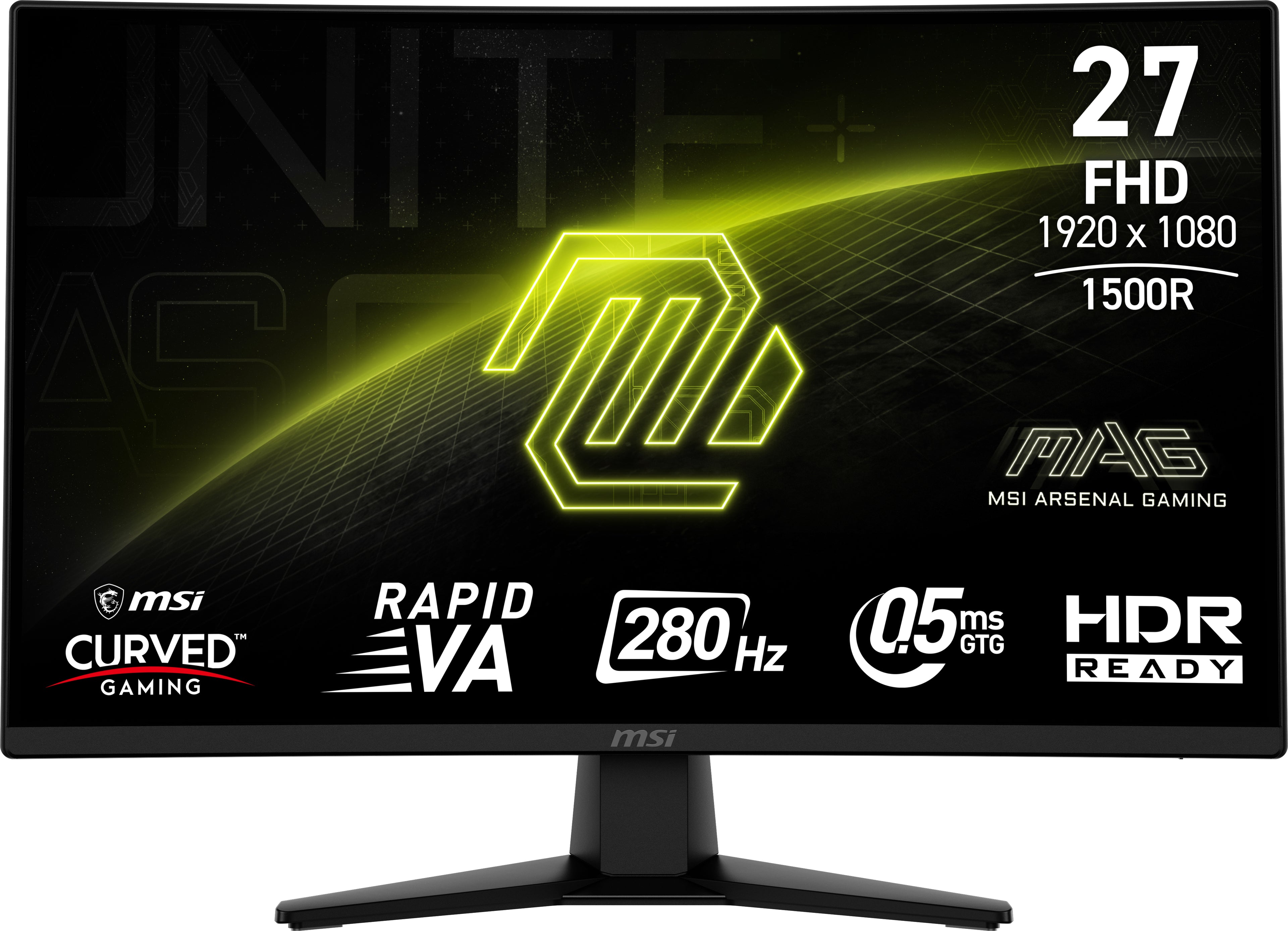 Ecran incurvé 27" MSI Mag 274CXF Full HD 280Hz (Noir)