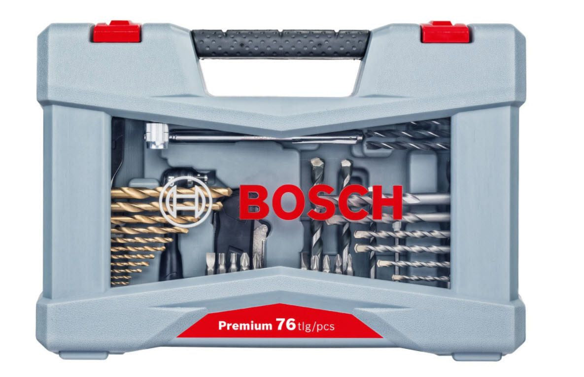 Ensemble de forets BOSCH 2608P00234 76 Pièces Acier inoxydable Housse de transport