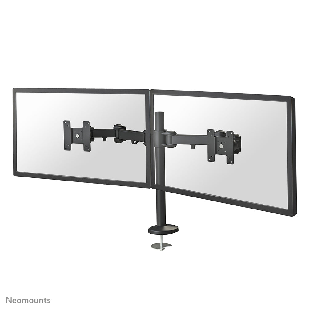 Neomounts FPMA-D960DG - Kit de montage - pleine action - pour 2 écrans LCD - noir - Taille d'écran : 10"-27" - oeillet, montrable sur bureau