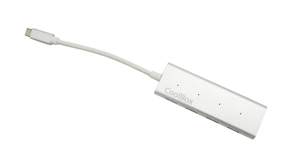 Hub USB C CoolBox COO-HUC4U3 Aluminium