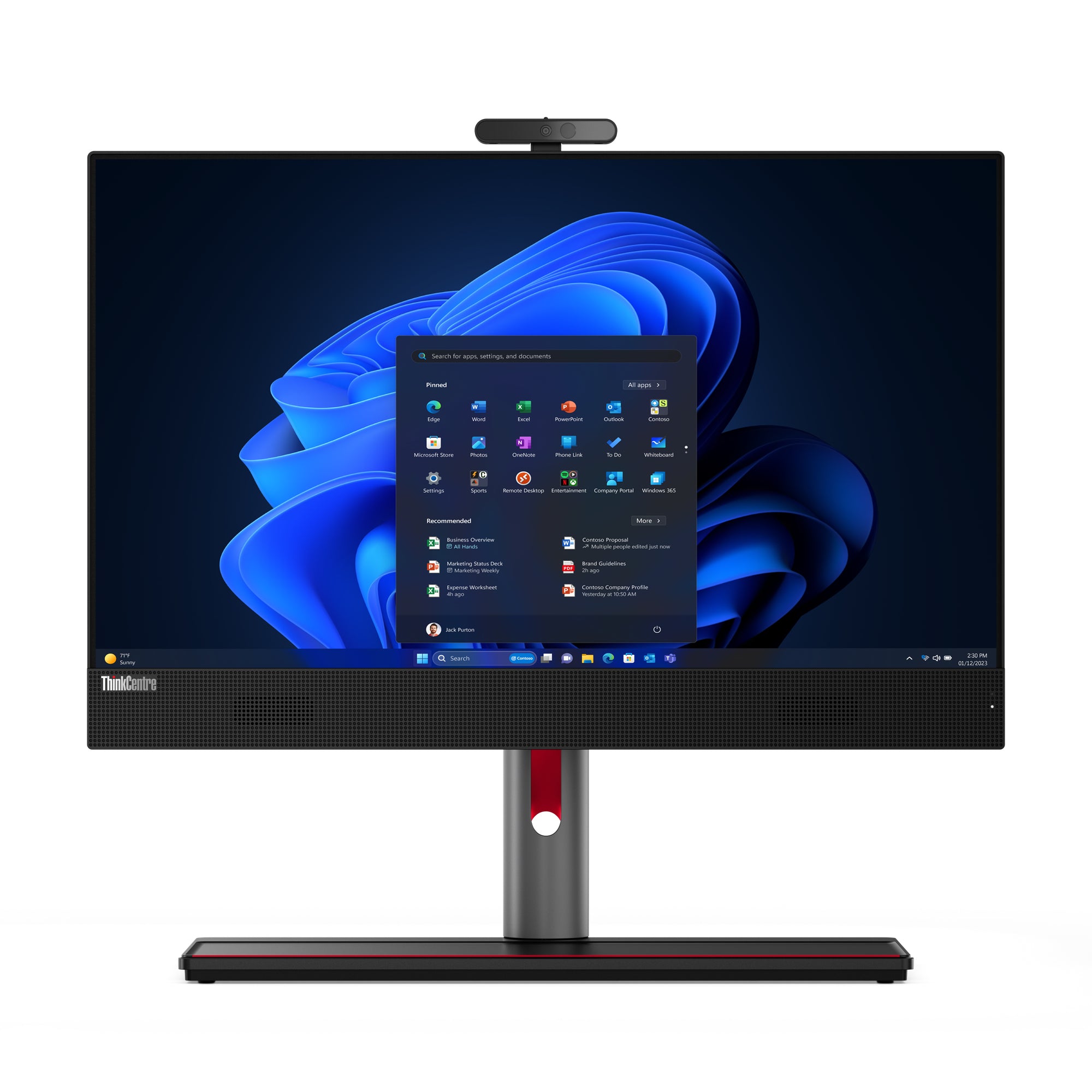 Lenovo ThinkCentre M90a Gen 5 12SH - Tout-en-un avec Support de moniteur à fonction complète - Core i7 i7-14700 / jusqu'à 5.4 GHz - vPro Enterprise - RAM 16 Go - SSD 512 Go - TCG Opal Encryption 2, NVMe, Performance - graveur de DVD - UHD Graphics 770 - G