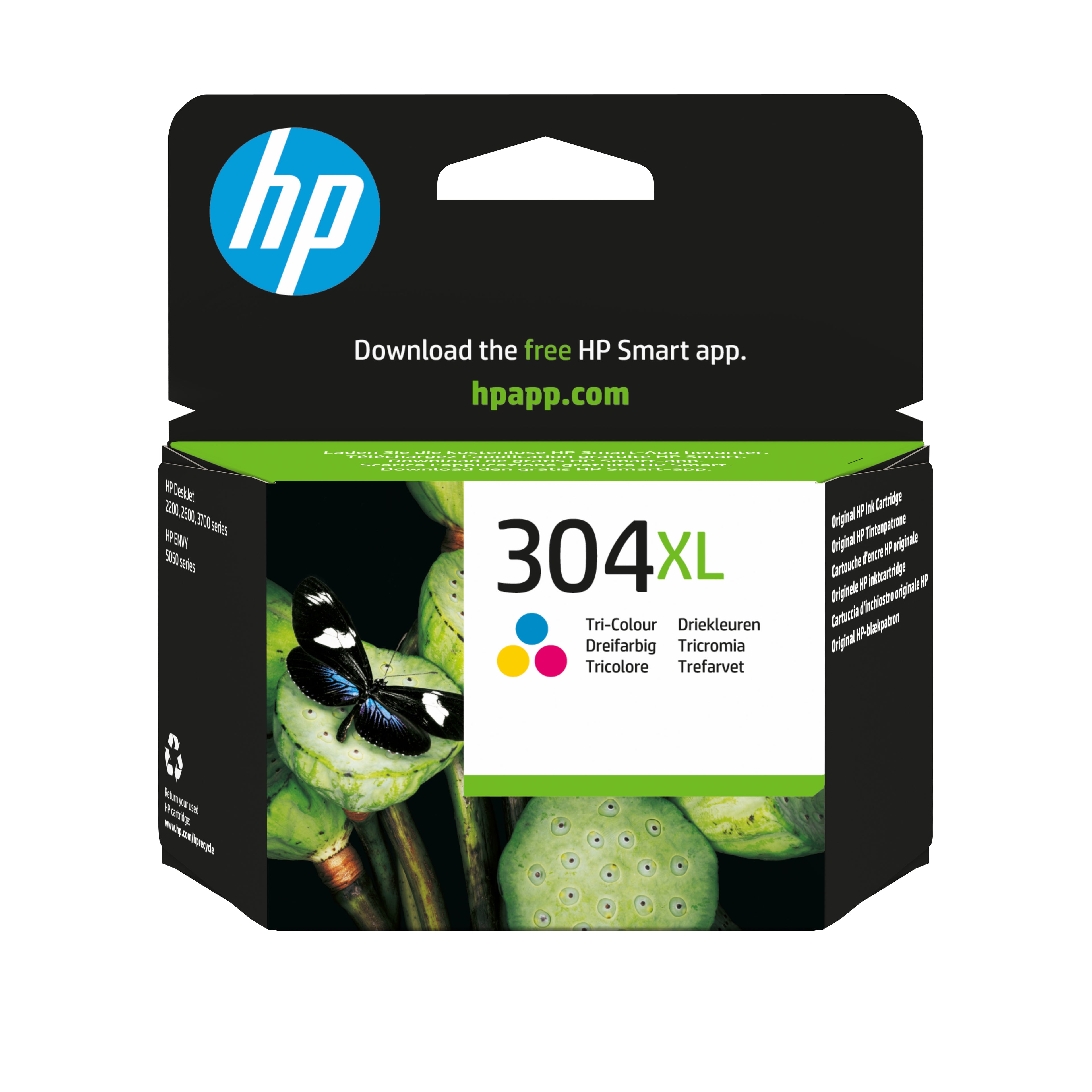 HP 304XL - À rendement élevé - couleur (cyan, magenta, jaune) - original - cartouche d'encre - pour AMP 130, Deskjet 26XX, 37XX, ENVY 50XX