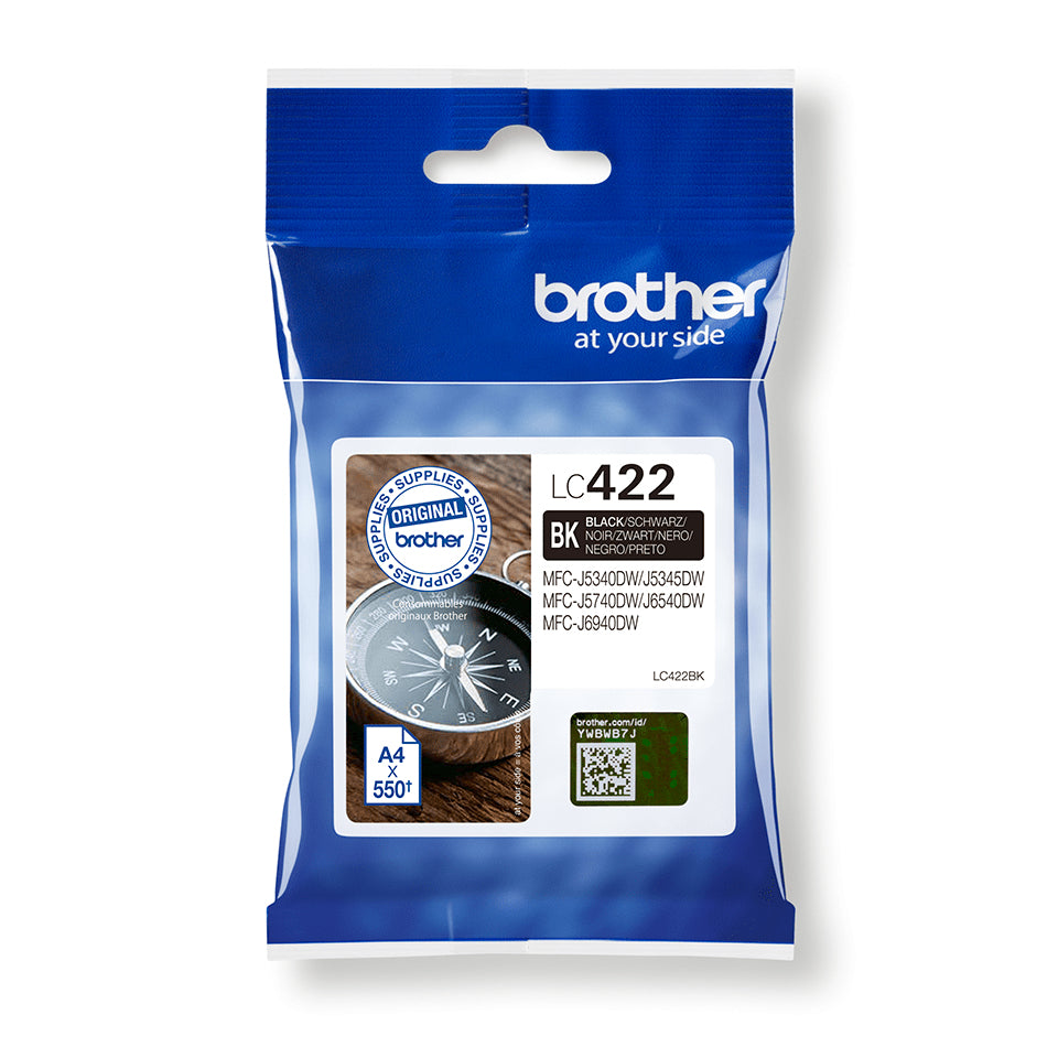 Cartouche d'encre originale Brother MFCJ5340DW, MFCJ5740DW, MFCJ6540DW, MFCJ6940DW Noir (5 Unités)
