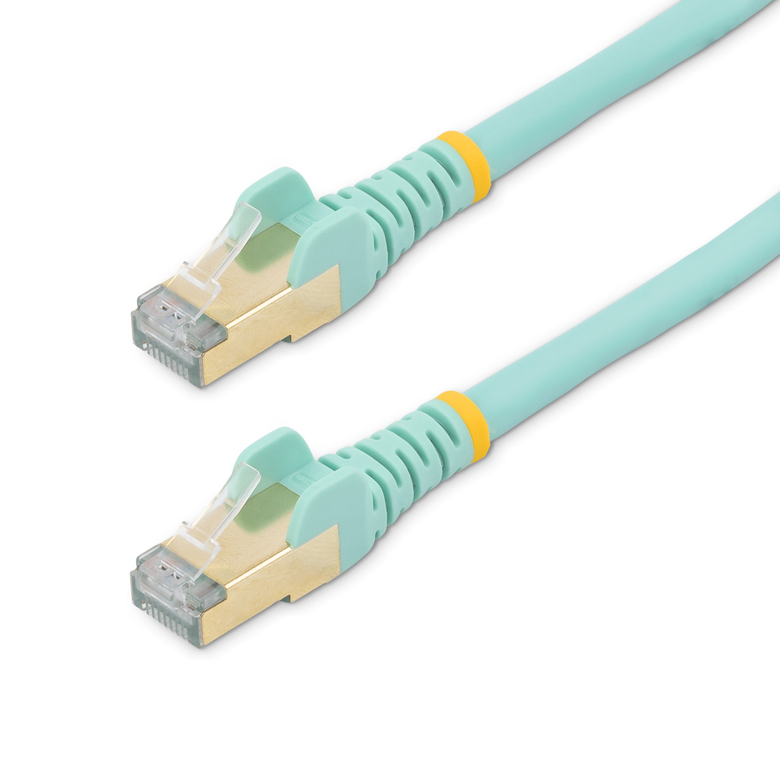 StarTech.com Câble réseau Cat6a STP sans crochet de 50 cm - Aqua - Cordon de raccordement - RJ-45 (M) pour RJ-45 (M) - 50 cm - STP - CAT 6a - sans crochet - turquoise