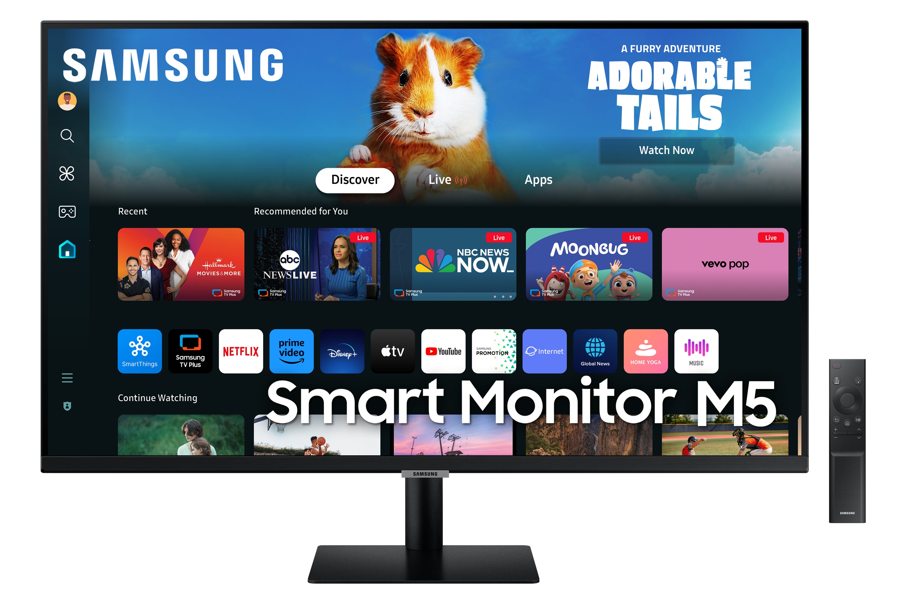 Samsung S32DM500EU - M50D Series - écran LED - Intelligent - 32" - 1920 x 1080 Full HD (1080p) @ 60 Hz - VA - 250 cd/m² - 3000:1 - HDR10 - 4 ms - 2xHDMI - haut-parleurs - noir