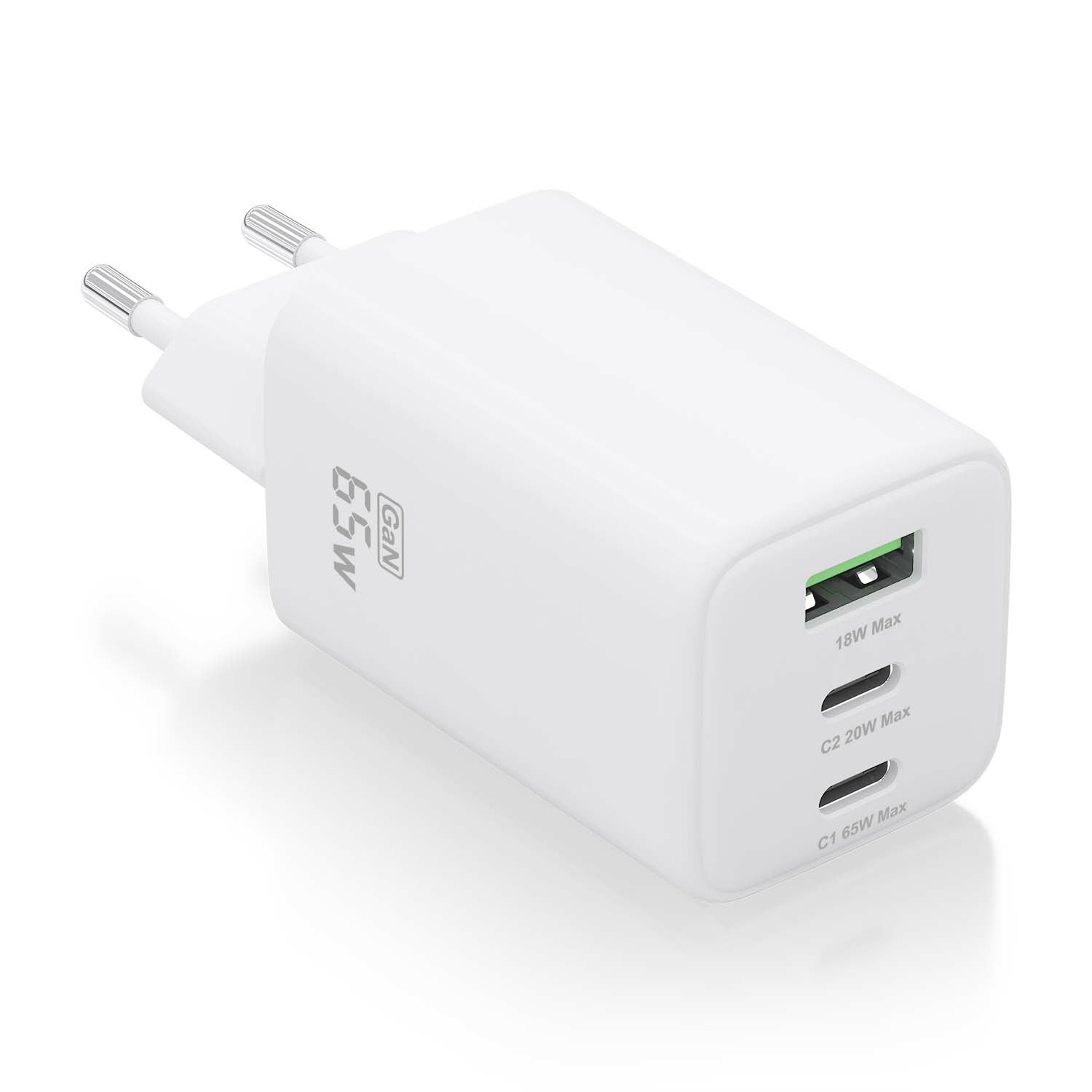 Chargeur mural Aisens ASCH-65W3P041-W Blanc 65 W (1 Unité)
