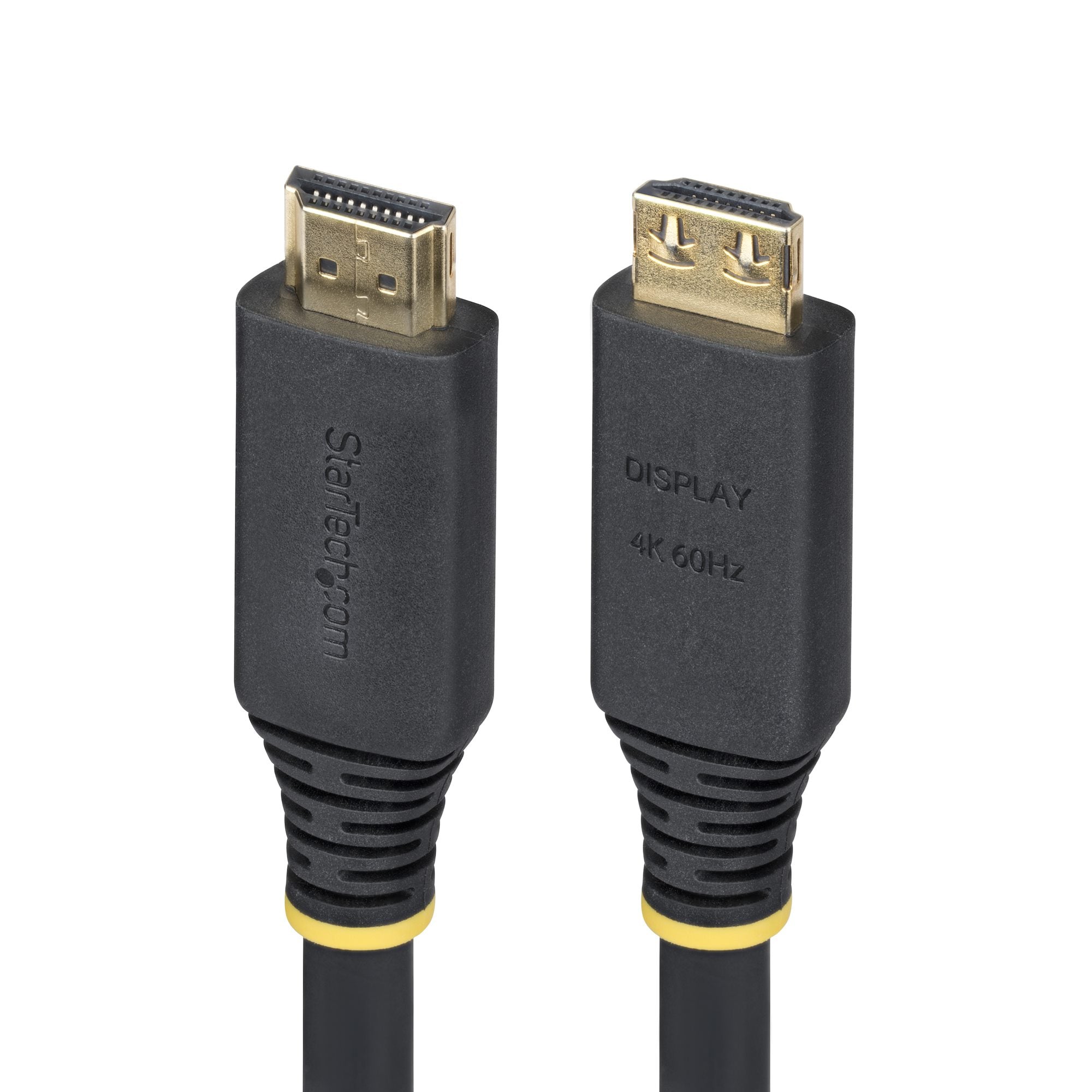 StarTech.com 35ft (10.6m) Active HDMI Cable w/Gripping Connectors - High speed - câble HDMI avec Ethernet - HDMI mâle pour HDMI mâle - 10.6 m - blindé - noir - actif, support pour 2K144Hz, prise en charge UHD 4K60Hz, prise en charge de HDR10