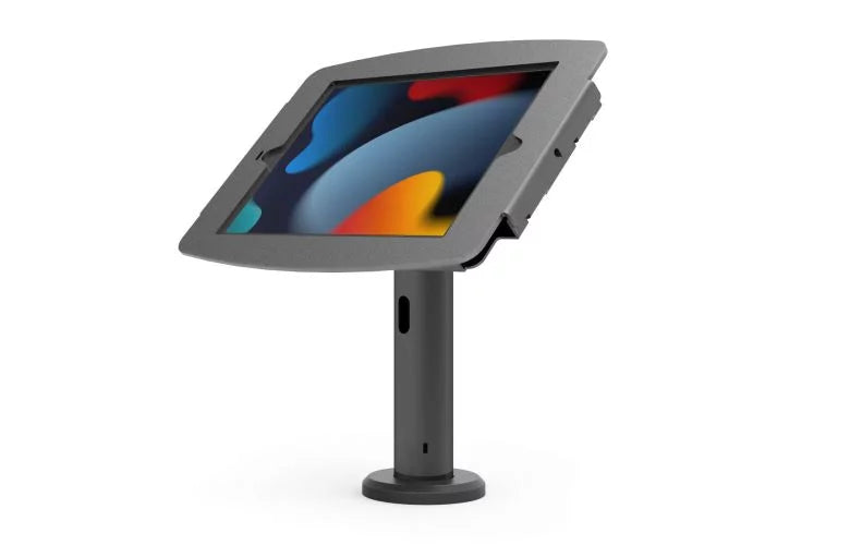 Compulocks iPad 10,2" Boîtier Space et support inclinable Rise 8" - Low-Rise - kit de montage (enceinte, support de poteau) - pour tablette - verrouillable - aluminium de haute qualité - noir - Taille d'écran : 10.2" - pour Apple 10.2-inch iPad (7ème géné