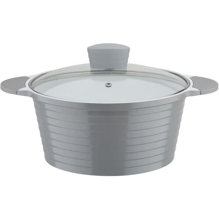 Casserole GSW Blanc Gris Céramique Aluminium fondu 2 Pièces