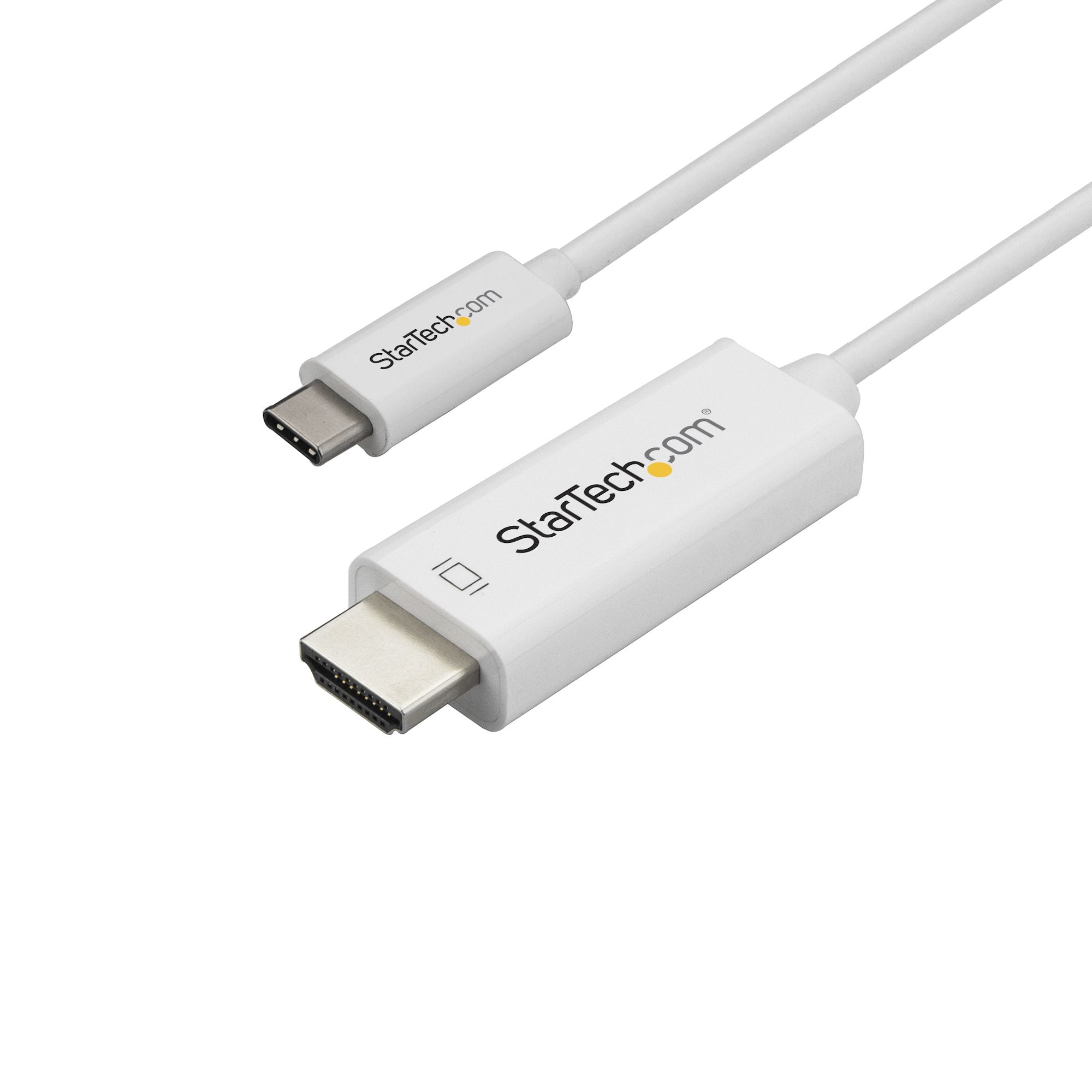 StarTech.com Câble adaptateur USB-C vers HDMI 4K 60 Hz de 1 m - Blanc - Câble adaptateur - 24 pin USB-C mâle pour HDMI mâle - 1 m - blanc - support pour 4K60Hz (3840 x 2160) - pour P/N: TB4CDOCK