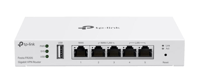 TP-Link Festa FR205 V1.2 - Routeur commutateur 4 ports - 1GbE - ports WAN : 3 - fixation murale