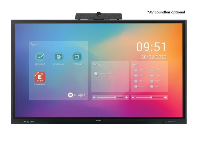 Sharp PN-LC752 - Classe de diagonale 75" écran LCD rétro-éclairé par LED - interactive - avec écran tactile (multi-touches) - 4K UHD (2160p) 3840 x 2160 - Direct LED