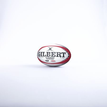 Ballon de Rugby Gilbert G-TR4000 Blanc 28 cm Rouge