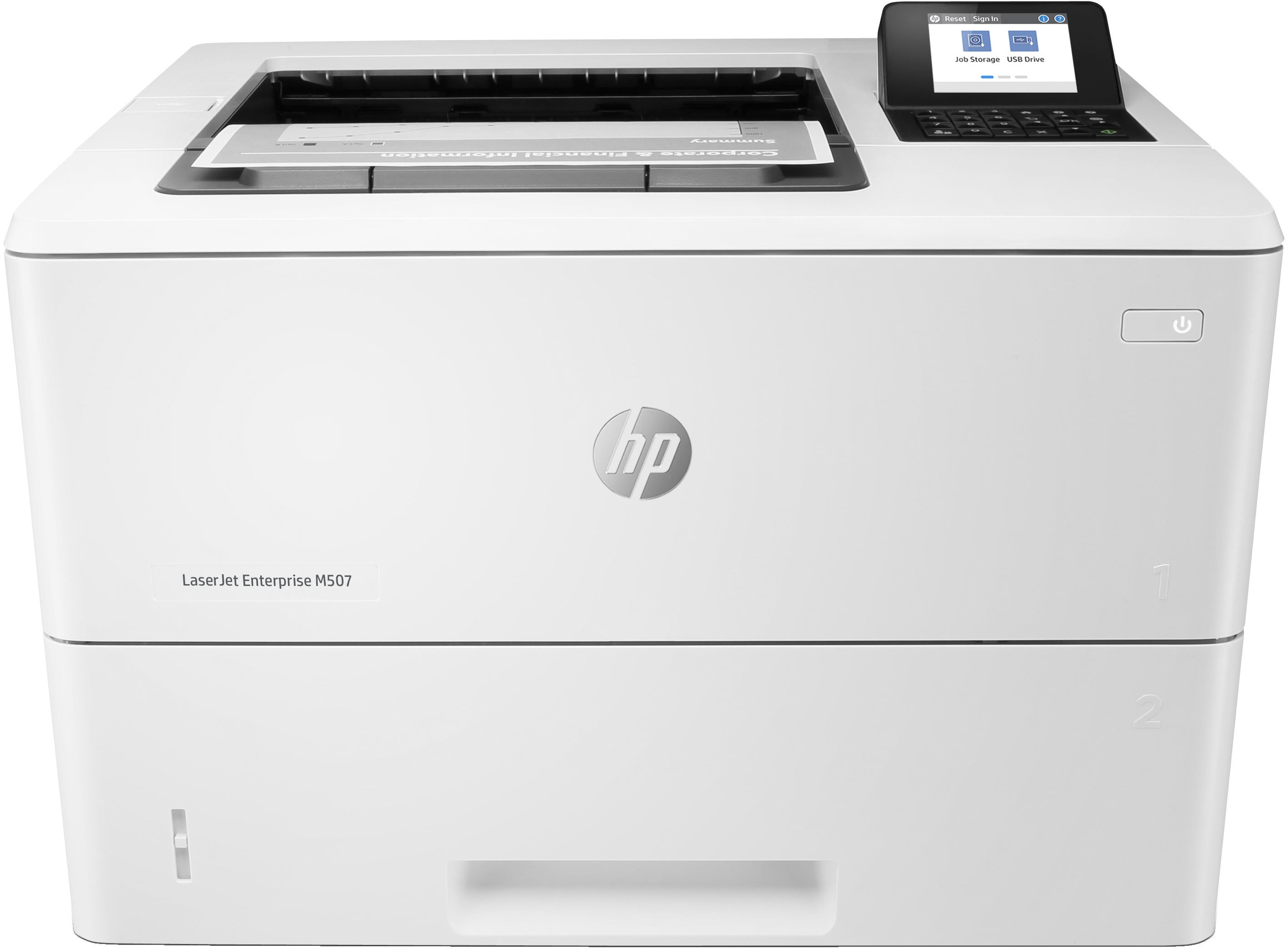 Imprimante - Noir et blanc - Recto-verso - laser - A4/Legal - 1200 x 1200 ppp - jusqu'à 50 ppm - capacité : 650 feuilles - USB 2.0, Gigabit LAN, hôte USB 2.0 - Dispose d'un bac de 100 et 550 feuilles en standard, bac additionnel en option