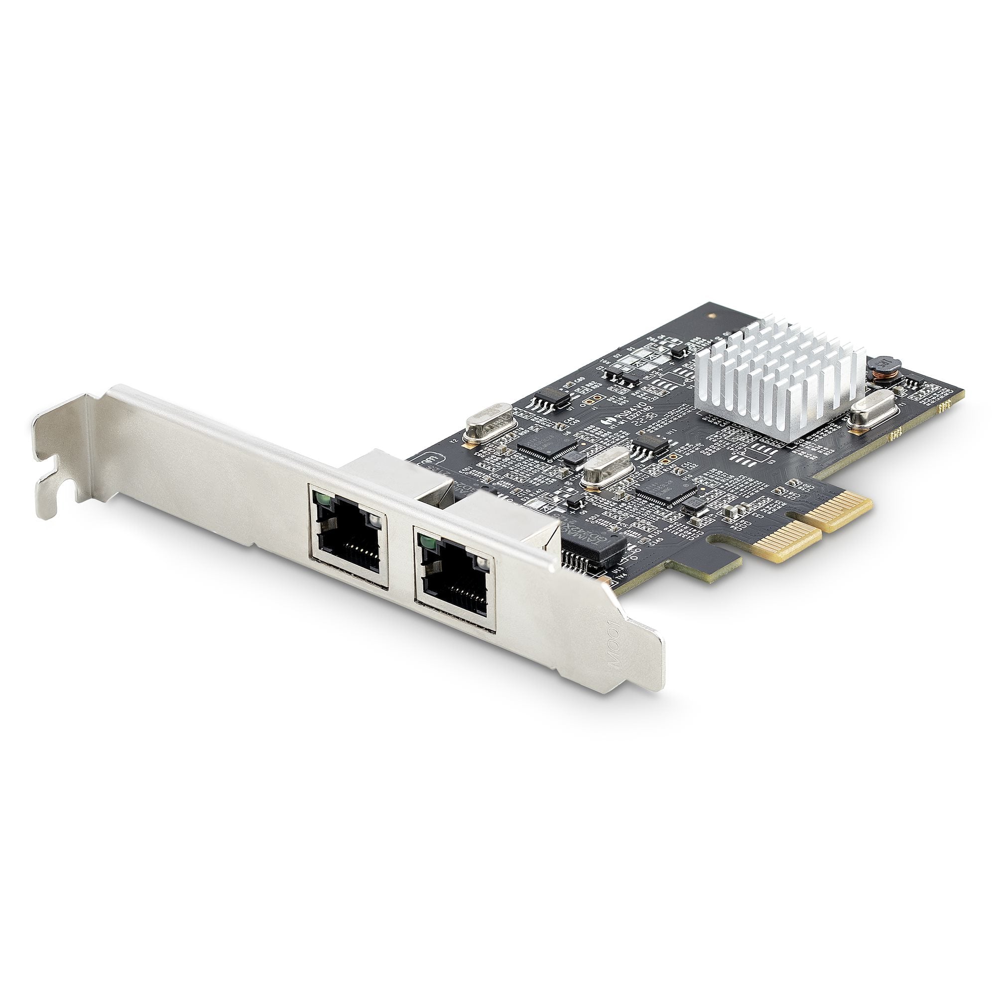 StarTech.com Carte Réseau PCIe à 2 Ports 2,5 Gbps NBASE-T, Intel I225-V - Adaptateur réseau - PCIe 2.0 x2 profil bas - Ethernet 10M/100M/1G/2,5 Gigabit x 2 - noir