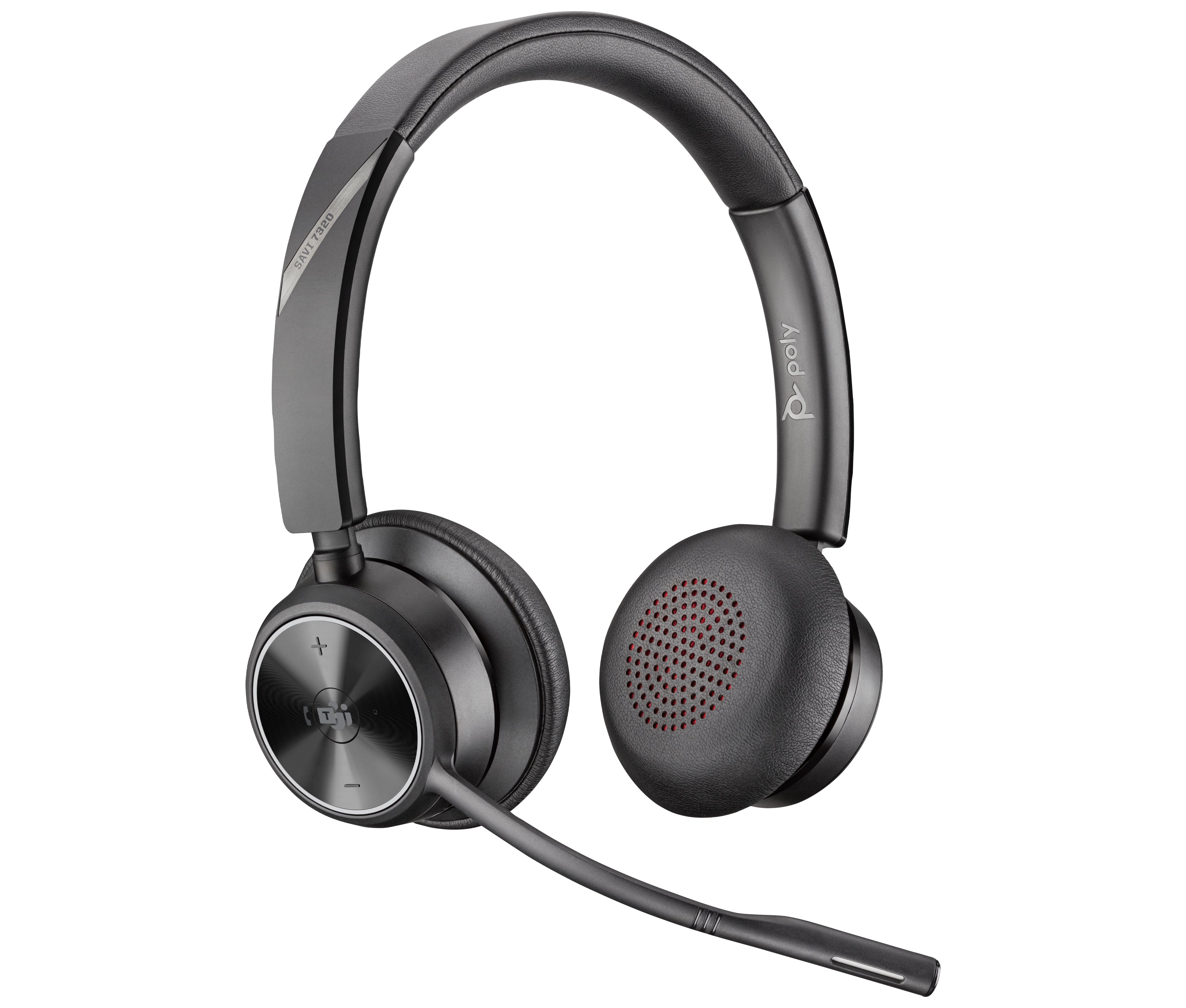 HP Poly Savi 7320-M Office - 7300 Office Series - micro-casque - sur-oreille - DECT - sans fil - noir - Certifié pour Microsoft Teams