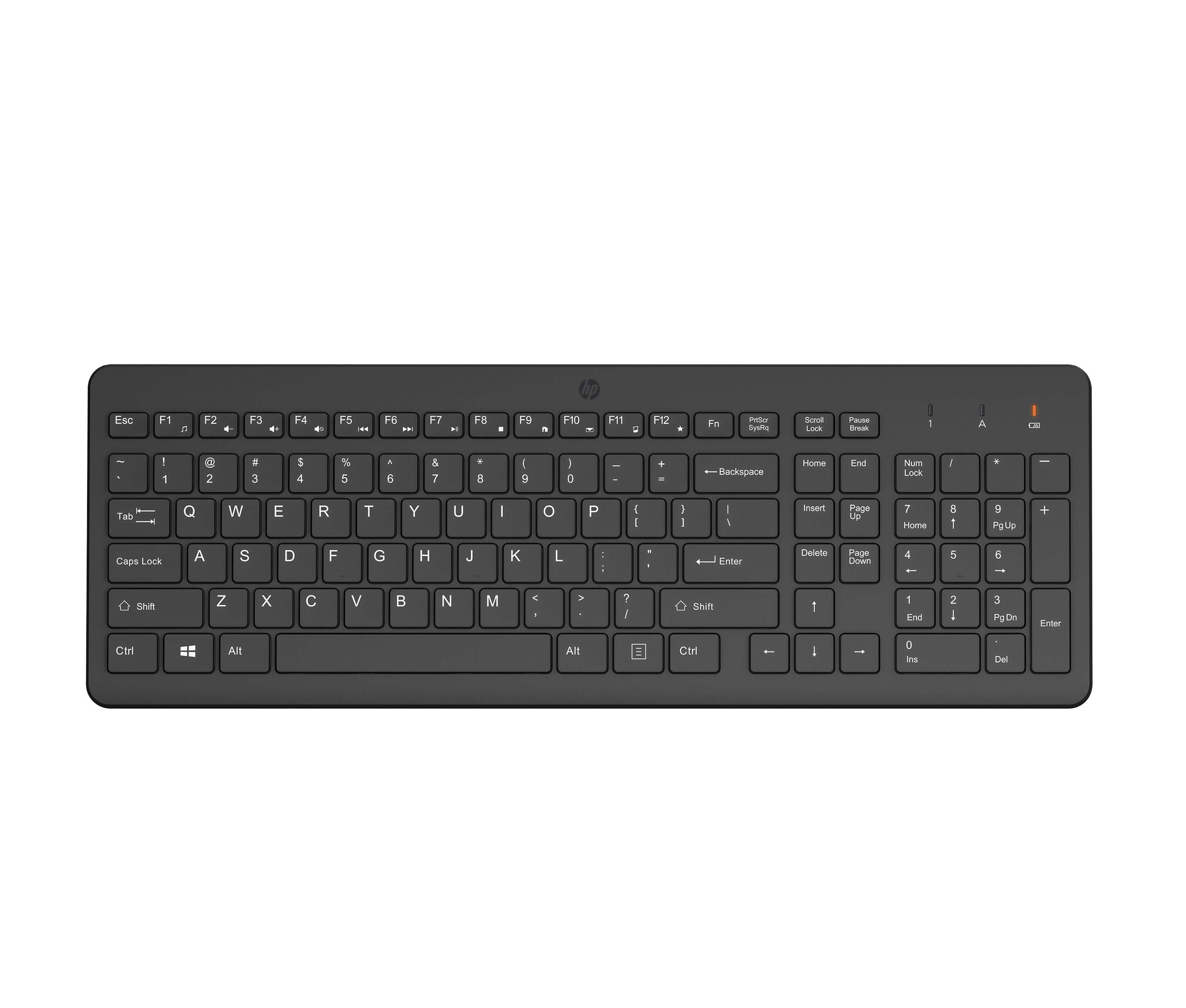 HP 220 - Clavier - sans fil - 2.4 GHz - Français - noir - emballage recyclable
