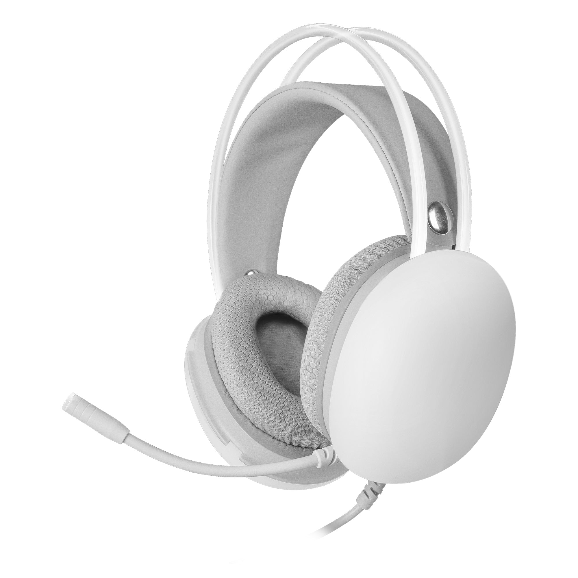 Casques avec Microphone Mars Gaming MH-GLOW Blanc RGB