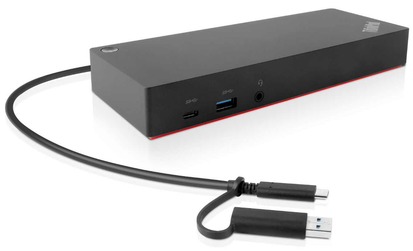 Lenovo ThinkPad Hybrid USB-C with USB-A Dock - Station d'accueil - USB-C - 2 x HDMI, 2 x DP - 1GbE - 135 Watt - Campus