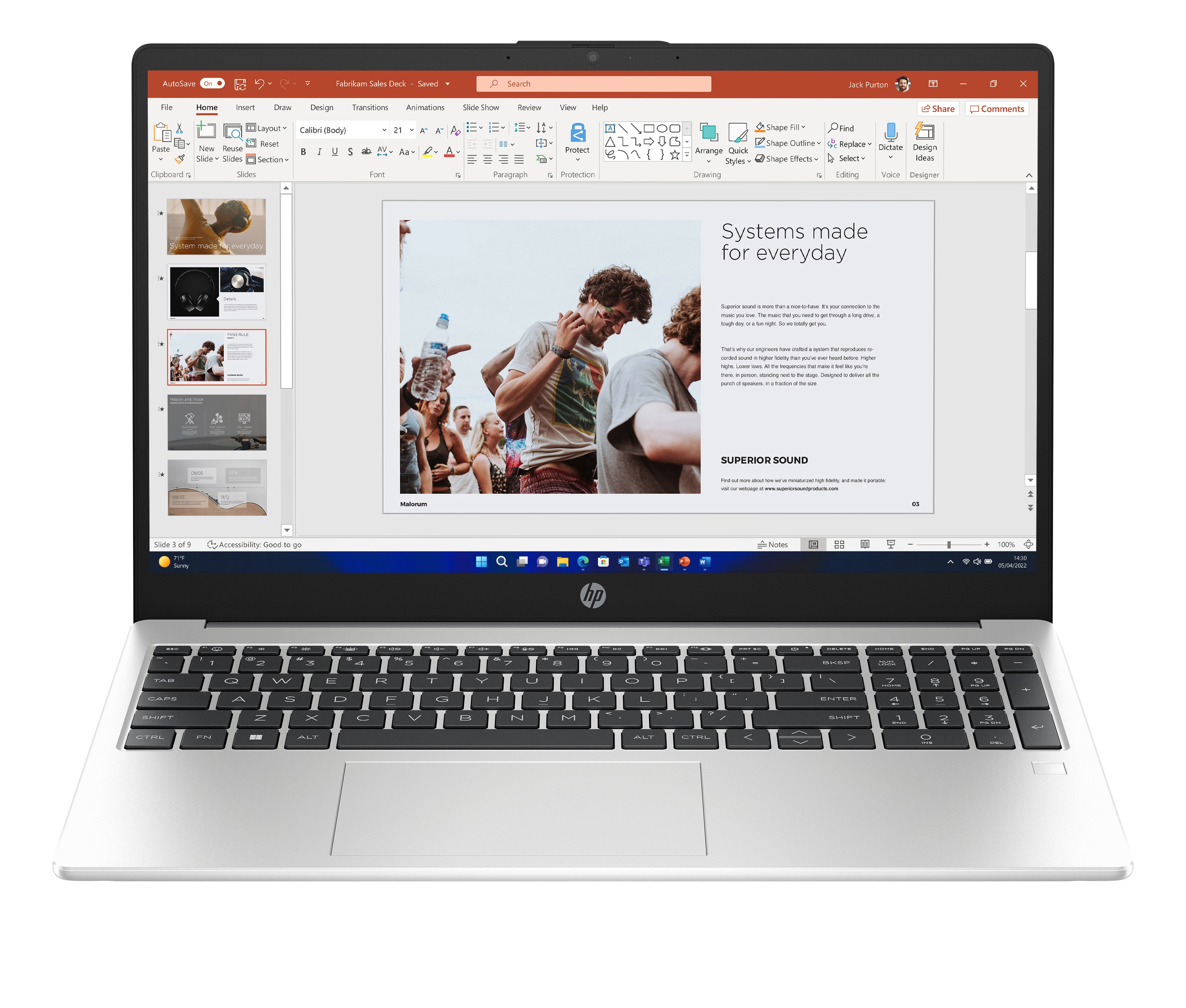 HP 255 G10 Notebook - AMD Ryzen 3 - 7330U / jusqu'à 4.3 GHz - Win 11 Pro - Radeon Graphics - 8 Go RAM - 256 Go SSD NVMe - 15.6" IPS 1920 x 1080 (Full HD) - Wi-Fi 6, Bluetooth - argent turbo - clavier : Français