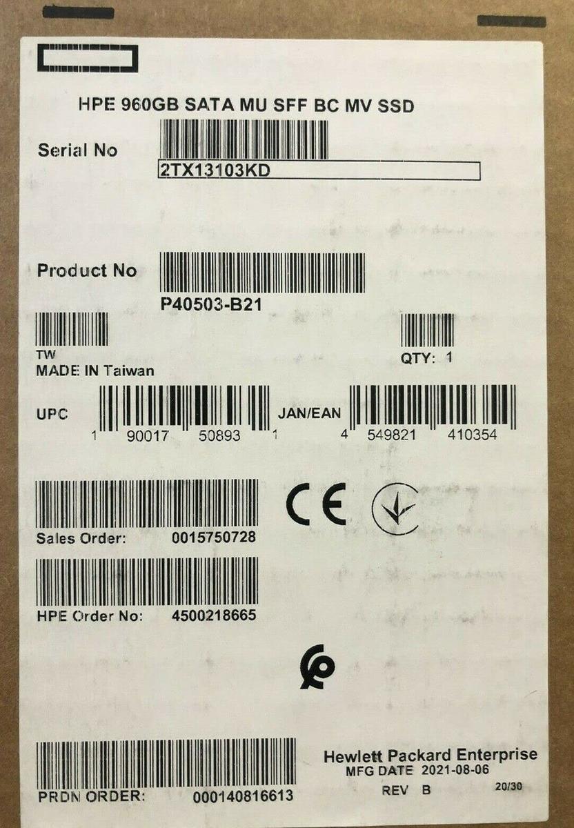 HPE 960GB SATA 6G Mixed Use SF