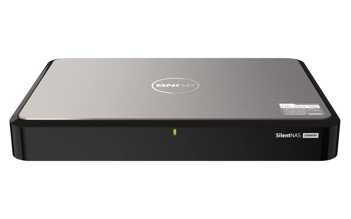 QNAP | 2-Bay SATA fanless home NAS | HS-264 | Up to 2 SATA 6Gb/s, 3Gb/s | Intel Celeron | N5105 4-core/4-thread | Processor frequency 2.9 GHz | 8 GB | N/A