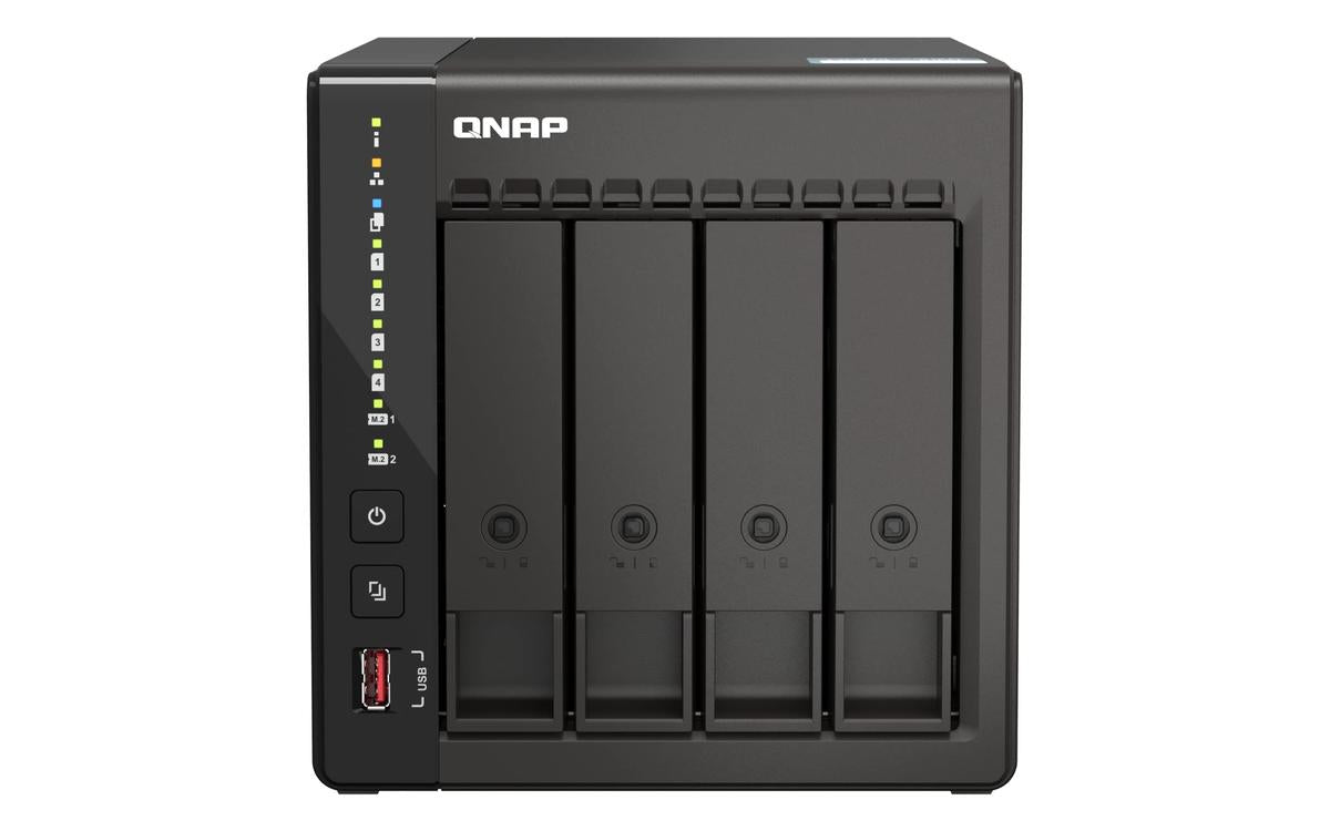 QNAP | 4-Bay desktop NAS | TS-453E-8G | Up to 4 HDD/SSD Hot-Swap | Intel Celeron | J6412 Quad-Core | Processor frequency 2.6 GHz | 8 GB