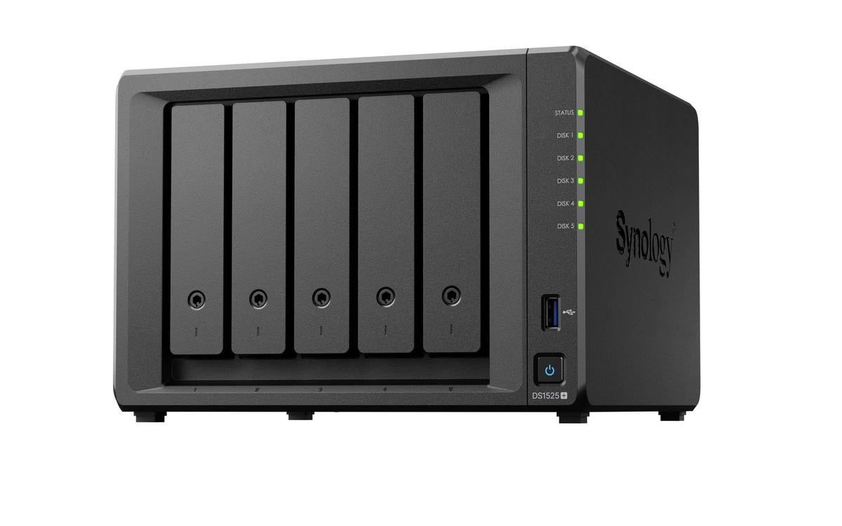 Stockage en Réseau NAS Synology DS1525+ Noir AMD Ryzen V1500B