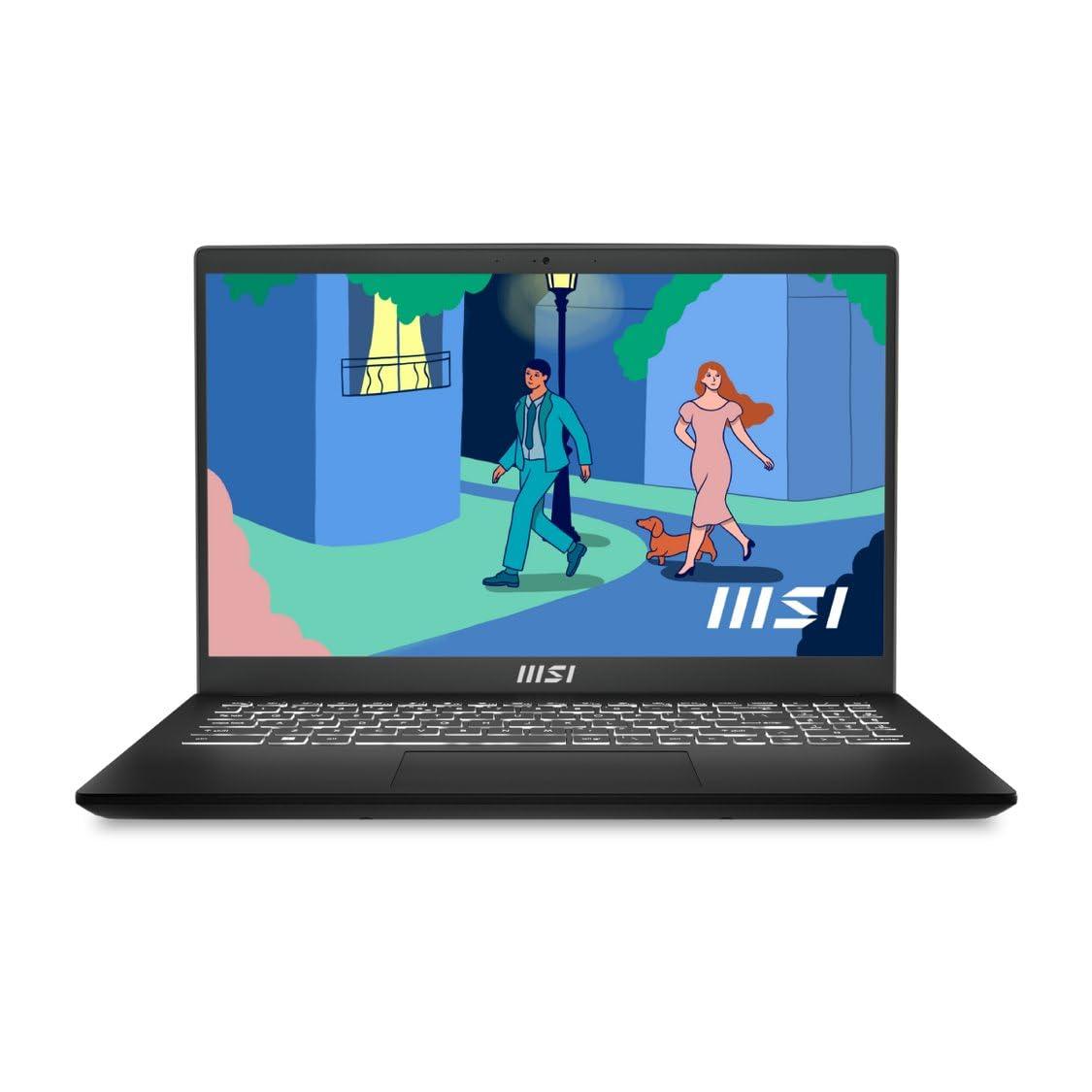 MSI Modern 15 F1MG-256XES Intel Core 5 120U Ordinateur portable 39,6 cm (15.6") Full HD 16 Go DDR4-SDRAM 512 Go SSD Wi-Fi 6E (802.11ax) DOS gratuit Argent