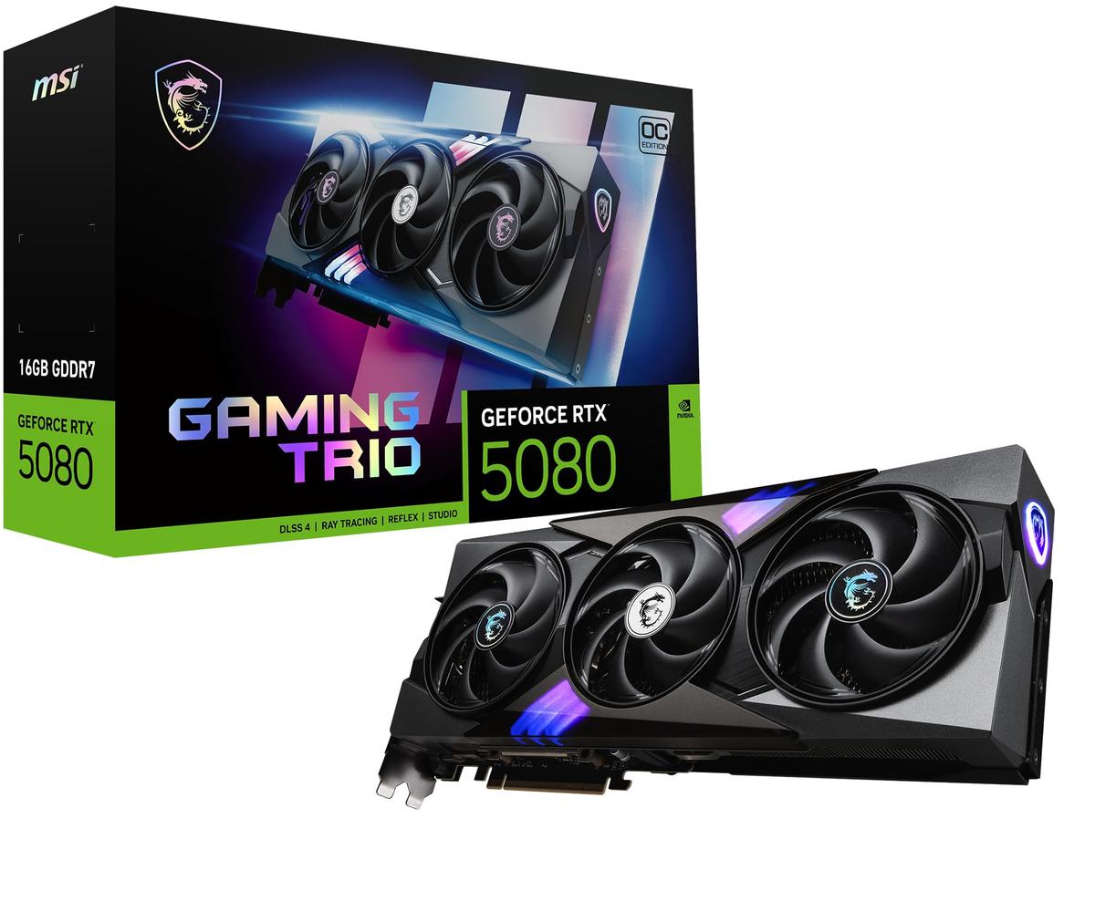 VGA PCIE16 RTX5080 16GB GDDR7/RTX5080 16G GAM TRIO OC MSI