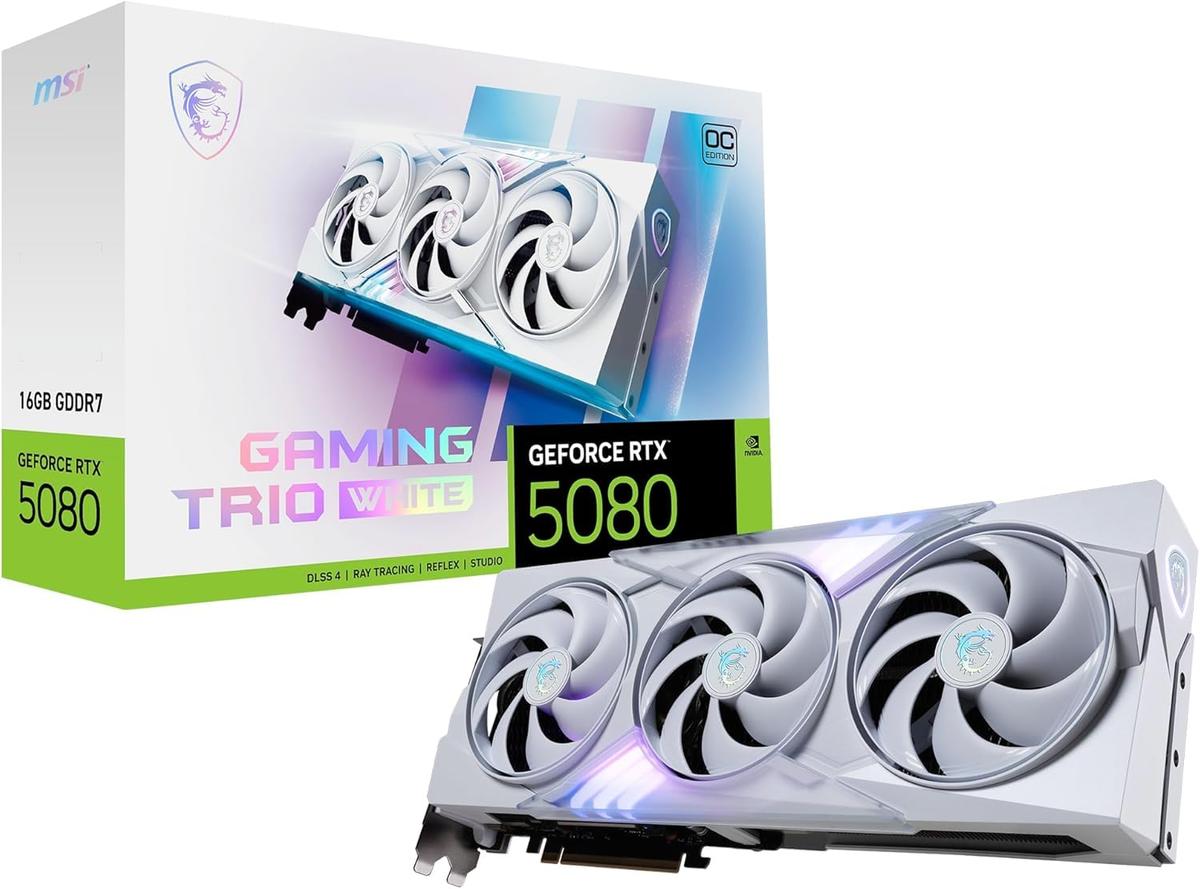 VGA PCIE16 RTX5080 16GB GDDR7/5080 16G GAM TRIO OC WHITE MSI