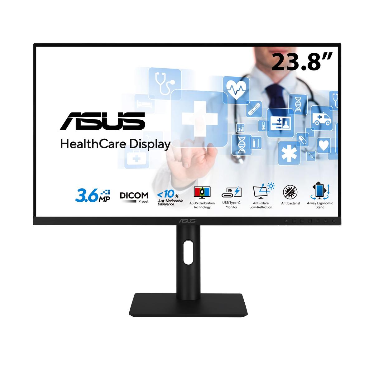 ASUS HealthCare HA2441A 60,5cm (23,8") QHD IPS Monitor 16:9 HDMI/DP/USB-C 60Hz 5ms (GtG)