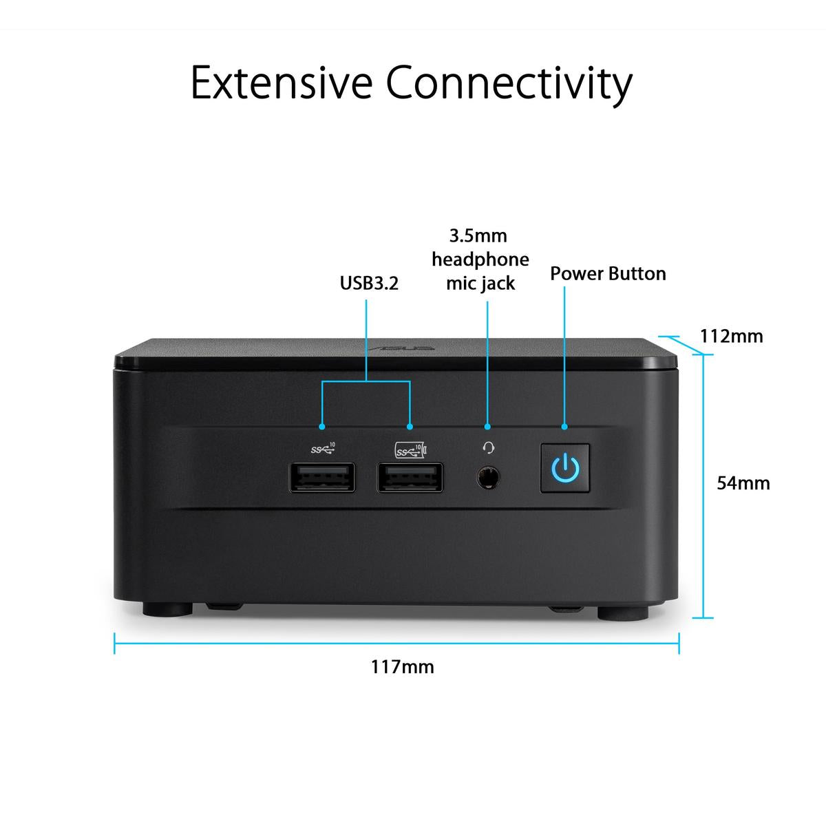 ASUS NUC 13 Pro Arena Canyon RNUC13ANKI7068C2I i7-1360P 16GB/512GB Mini-PC Win11 Pro mit EU-Netzkabel
