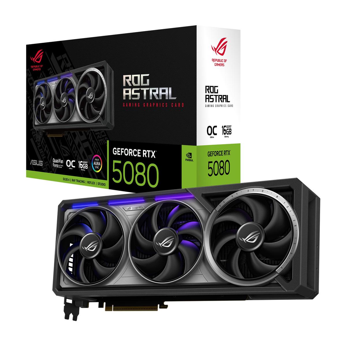 VGA PCIE16 RTX5080 16GB GDDR7/ASTRAL-RTX5080-O16G-GAM ASUS