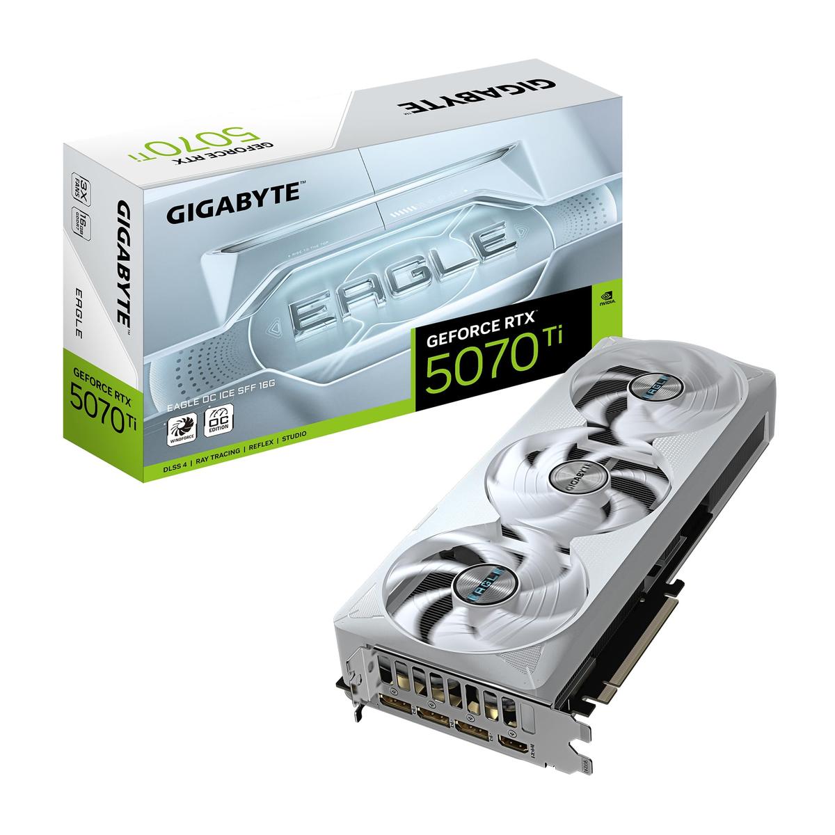 Gigabyte GeForce RTX 5070 Ti EAGLE OC ICE SFF 16G | NVIDIA | 16 GB | GeForce RTX 5070 Ti | GDDR7 | HDMI ports quantity 1 | PCI-E 5.0