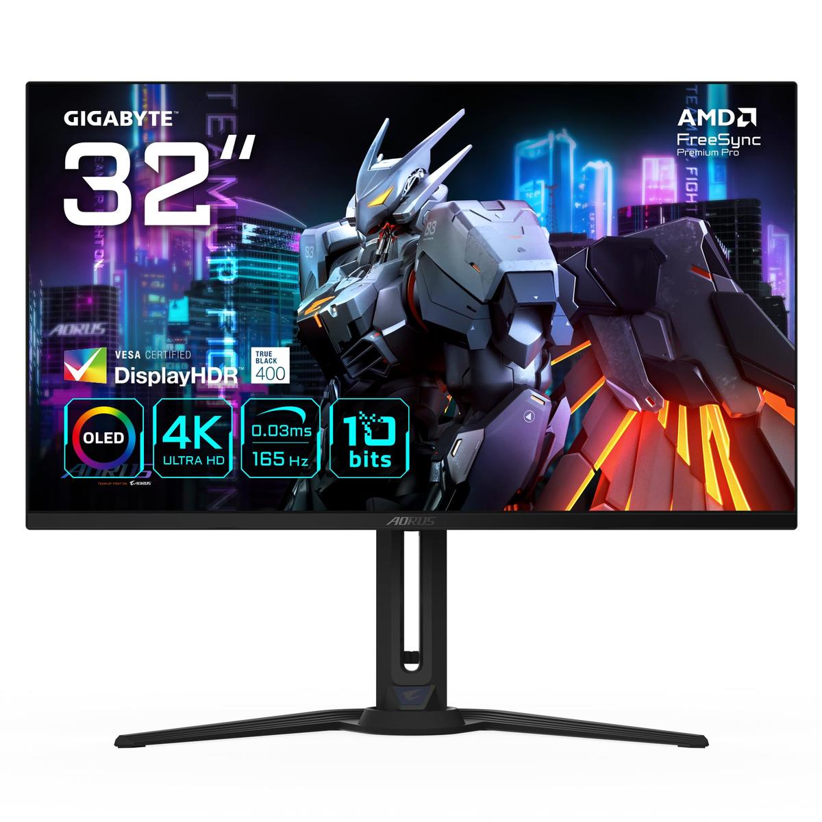 Gigabyte AORUS FO32U EK1 | 31.5 " | OLED | 165 Hz | 0.03 ms | 3840 x 2160 pixels | 250 cd/m | HDMI ports quantity 2
